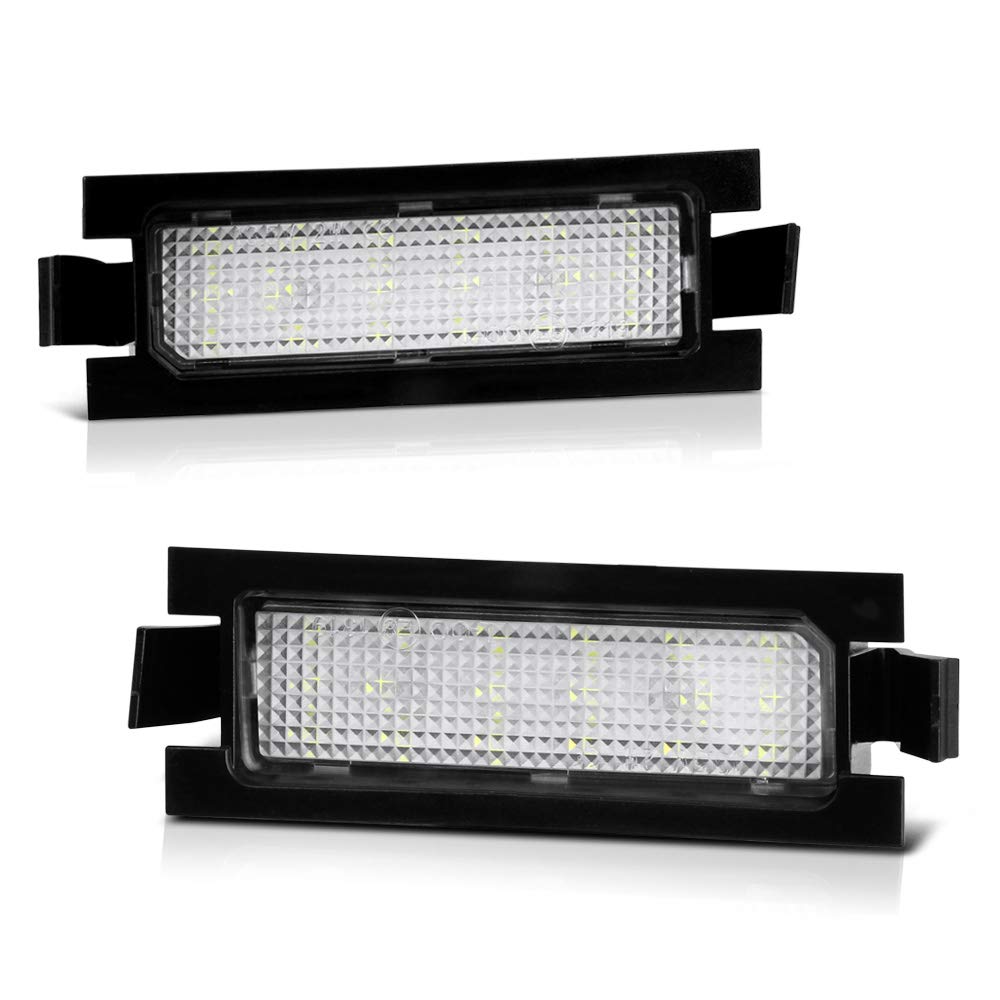 Vipmotoz Full Led License Plate Light For Hyundai Accent Hatchback Elantra Gt - 6000K Diamond White, 2-Pieces Tag Lamp Assembly