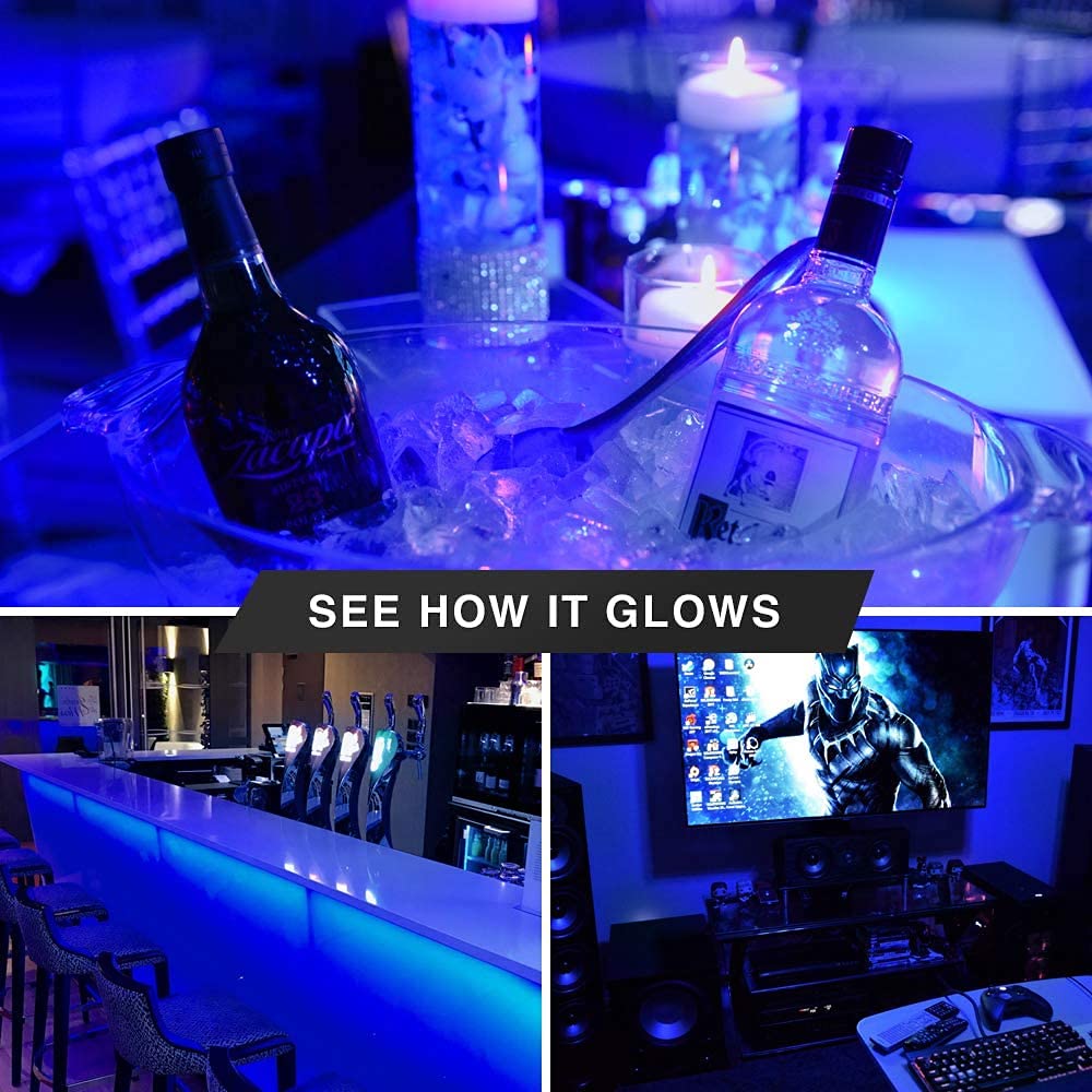 3 Pack A19 Filament Led Blue Light Bulbs – E26 Base 8W 75 Watt Equivalent Vintage Led Blue Bulb Led Decorative Lighting Blue Led Bulb For Party Decoration, Porch, Home, Halloween Light Bulbs