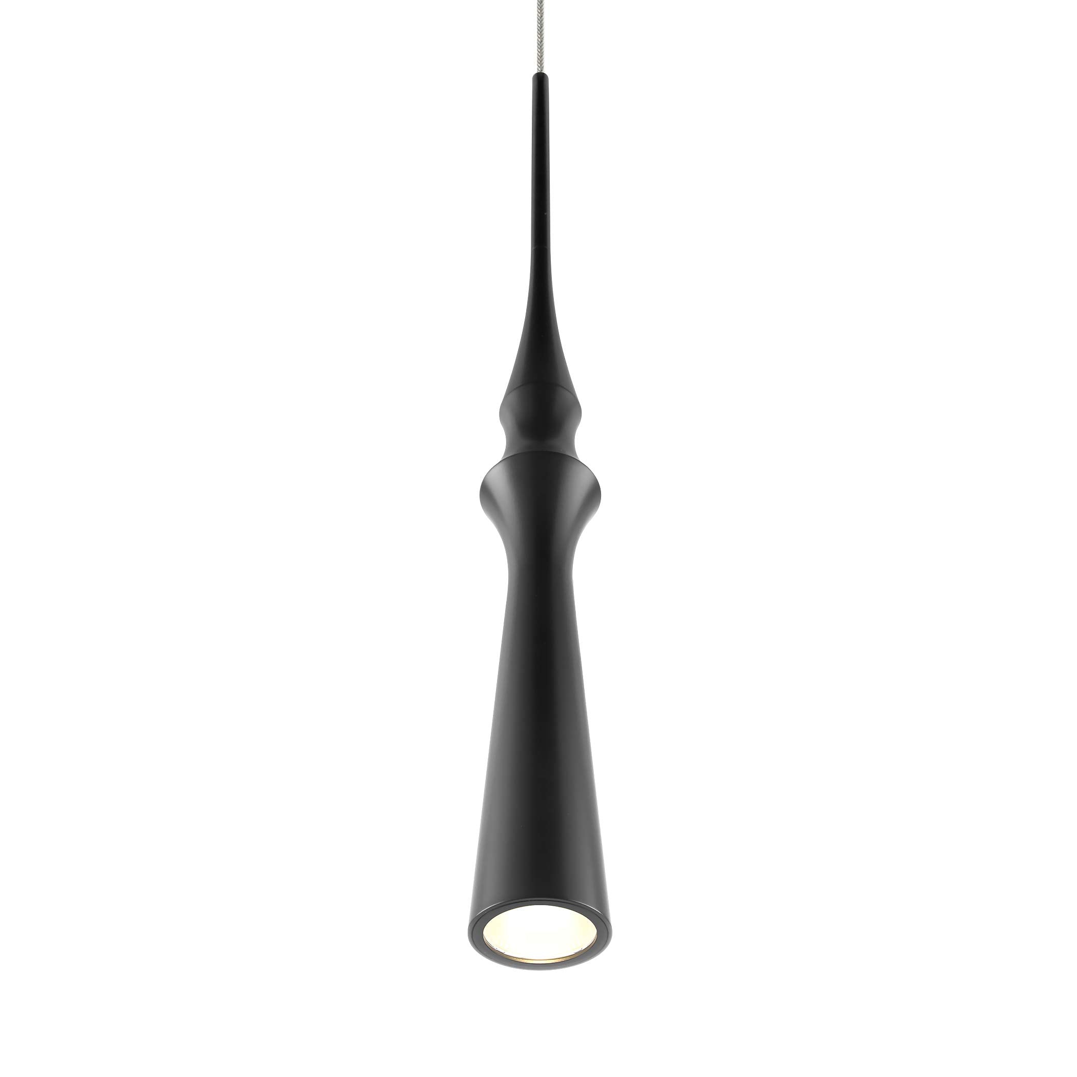 VONN Pendant Lighting Fixture, Integrated LED, 5.25in L x 5.25in W x 81in H, Black, Model VMP26710BL, Aluminum Material