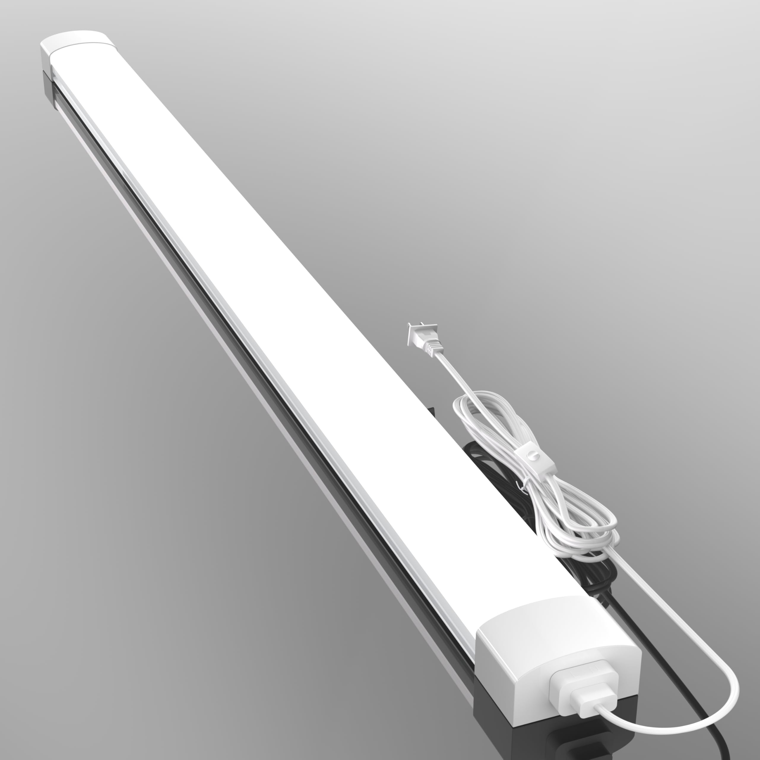 Airand Led Ceiling Light Fixture With Plug 5000K, Triproof Led Tube Lights 45W Linkable Closet Light For Workbench Kitchen Basem