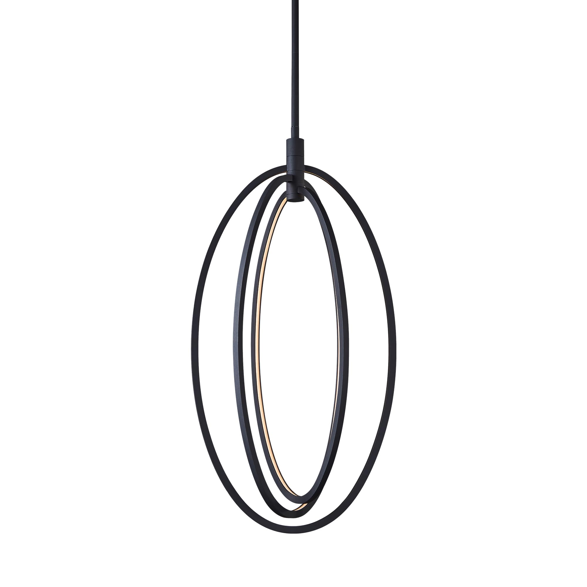 VONN Pendant Lighting Fixture, Integrated LED, 15.25inL x 15.25inW x 63inH, Black, Model VRP29013BL