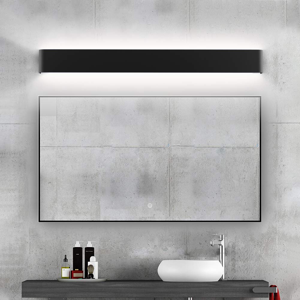 Ralbay Modern Black Bathroom Vanity Light 32.6in Aluminum 30W Up/Down Natural White 4000K Model A065-83cm-Heike