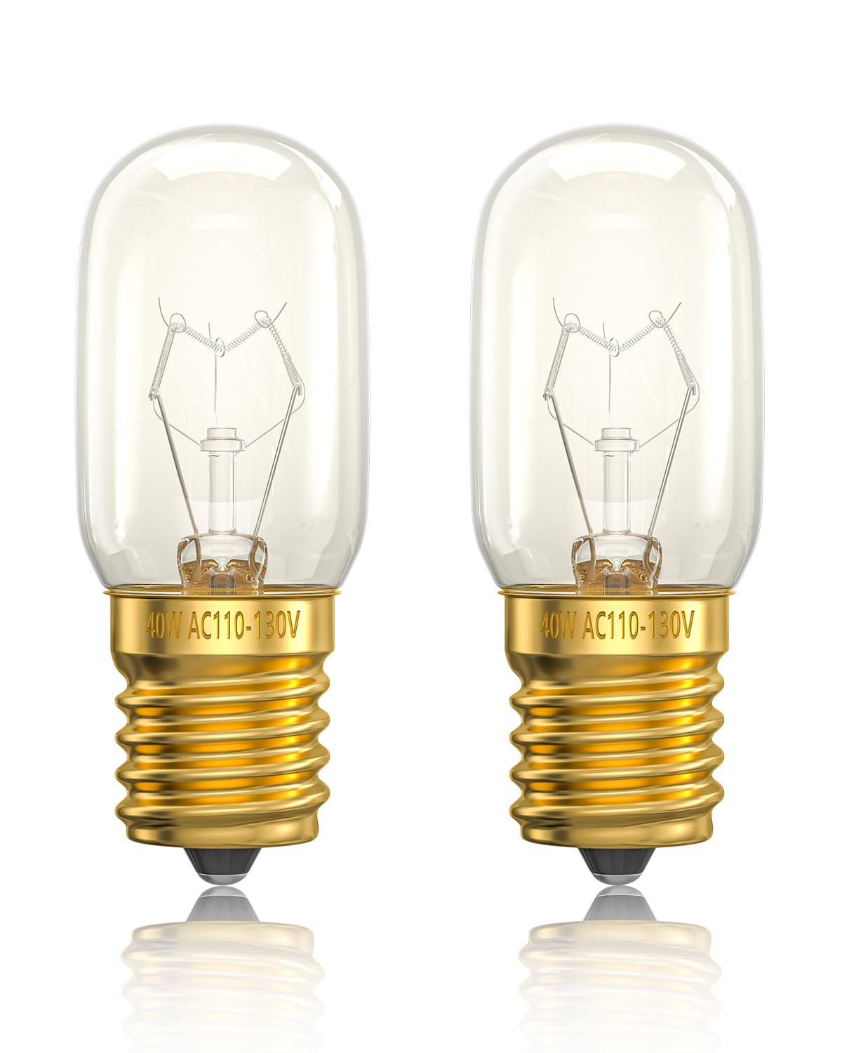 Doright Microwave Oven Light Bulb, 40W 110-130V E17 Oven Light Bulb, 2300K Warm White Dimmable Incandescent For Ovens/Microwaves