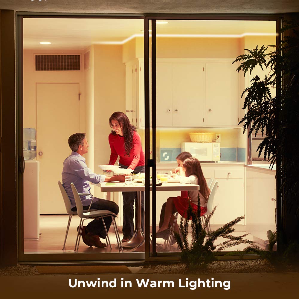 Govee Warm White Led Strip Lights, Bright 300 Leds, 3000K Dimmable Light Strip 16.4Ft With Control Box, Led Lights For Bedroom, Kitchen Cabinets, Living Room, Etl Listed Adapter Included