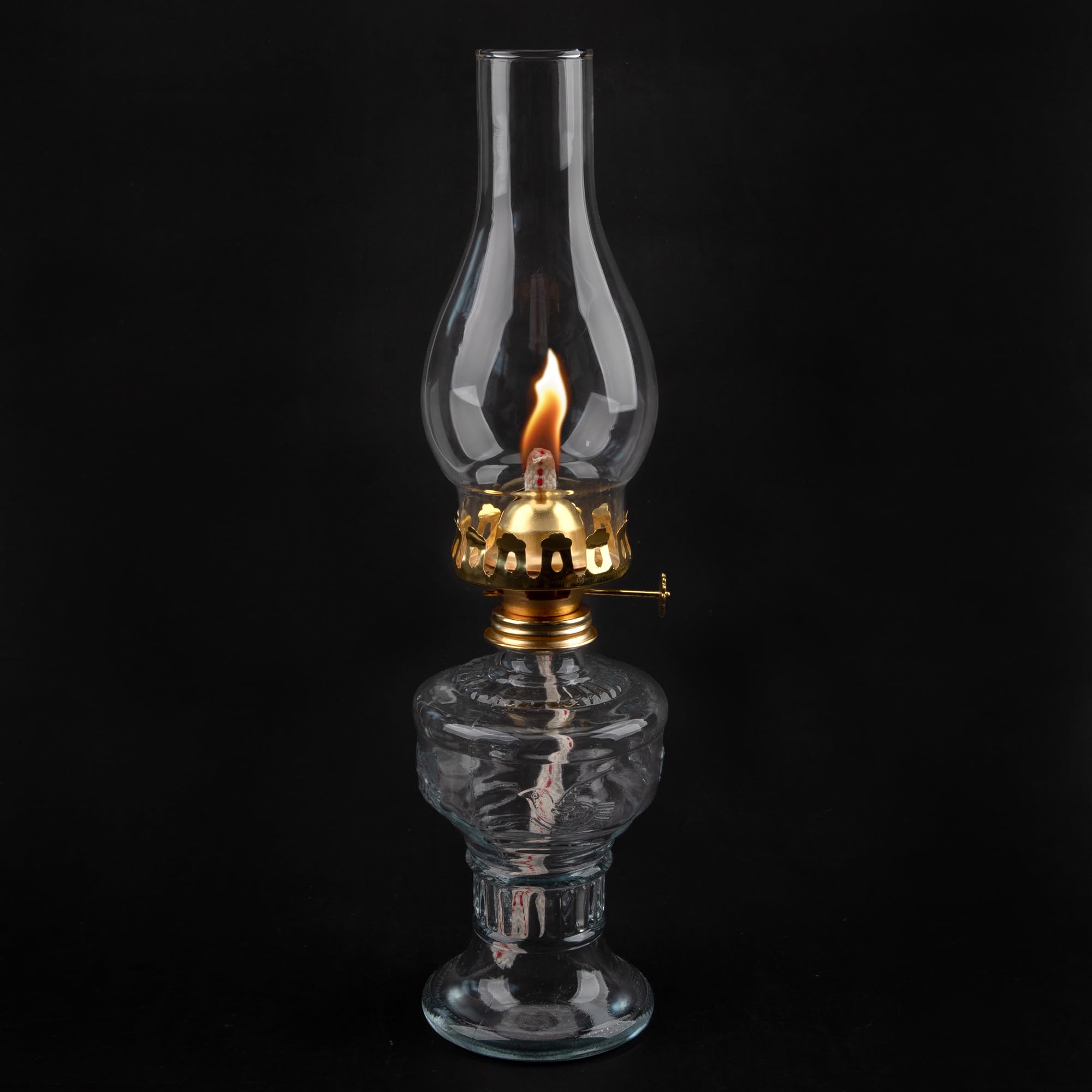 RAHATA Small Oil Lamp Chimney, 6.5 Inch Transparent Glass Shade, Kerosene Lamp Replacement, Clear, Model M-LAMPSHADE