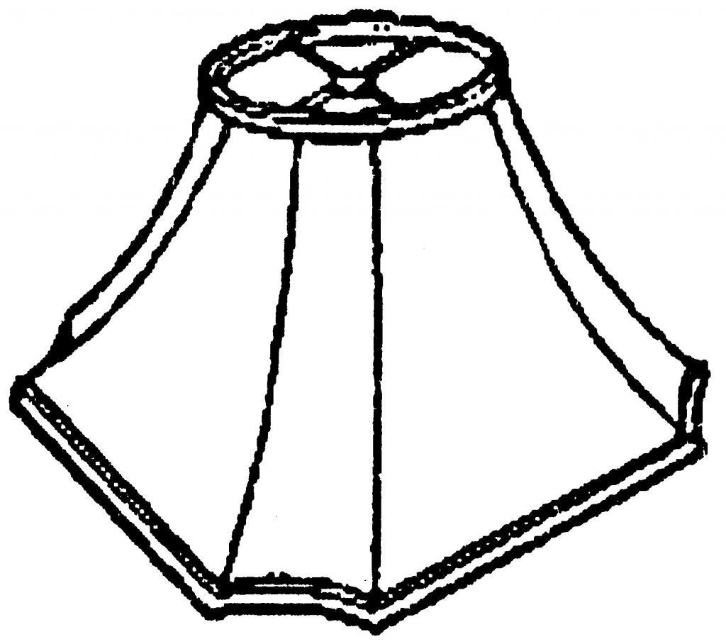 Royal Designs Square Inverted Cut Corner Basic Lamp Shade, Eggshell, 8 X 18 X 13