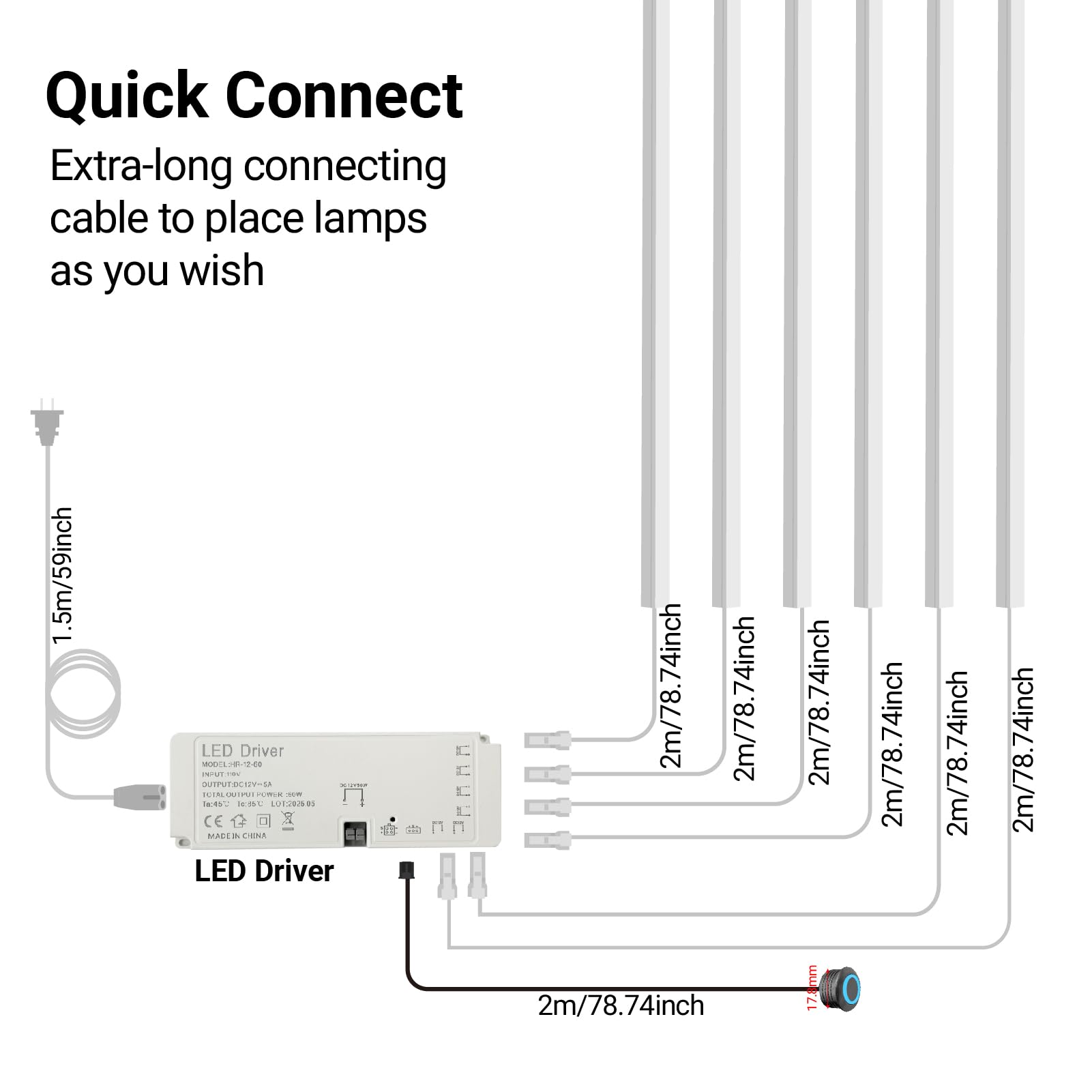 Hamrvl Wood Slat Wall Panels Led Recessed Lighting - 6Pcs Dc12V Adhesive Acoustic Panel Lights With Touch Switch  4000K Natural White Led Light For Wood Wall Panels  Headboard  Under Cabinet Lighting
