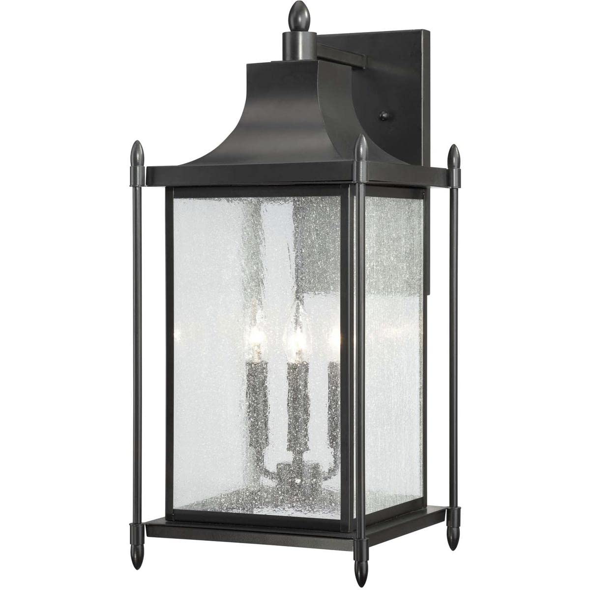 Savoy House Dunnmore Wall Mount Lantern, Metal, 23.5inx11inx11in, Black Finish, Model 5-3453-BK