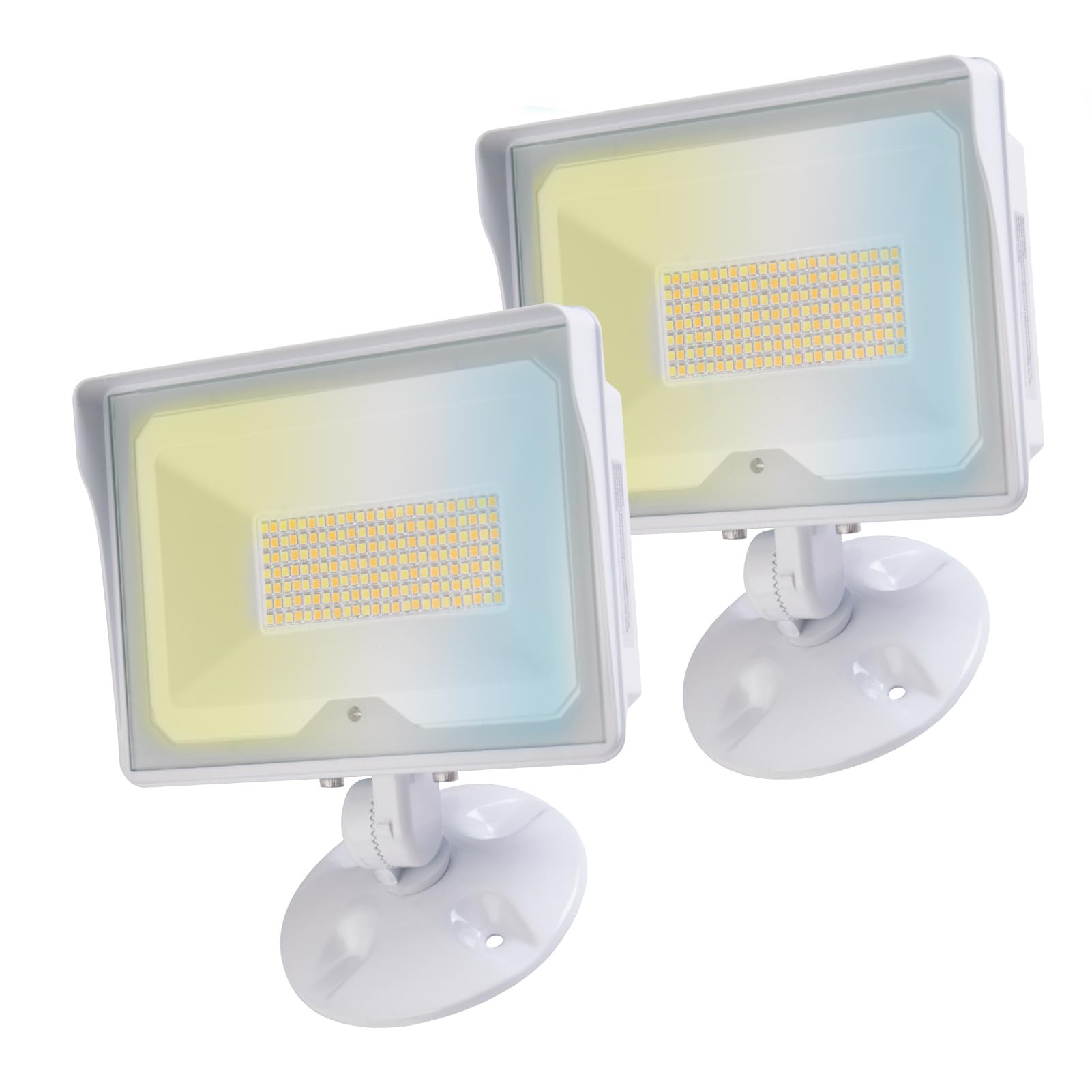 JMKMGL 55W Dusk to Dawn Flood Light, 7150LM LED Outdoor Security Light, 3000K/4000K/5000K Selectable, IP65 Waterproof, ETL Liste