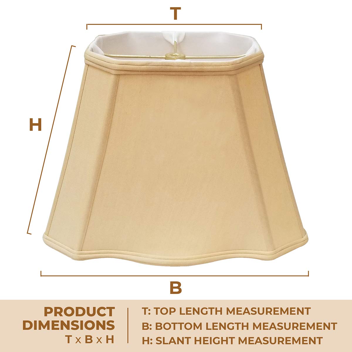 Royal Designs, Inc. Hardback Chandelier Shade Cs-962-6, Cowhide Whipstitch, 3 X 6 X 4.5