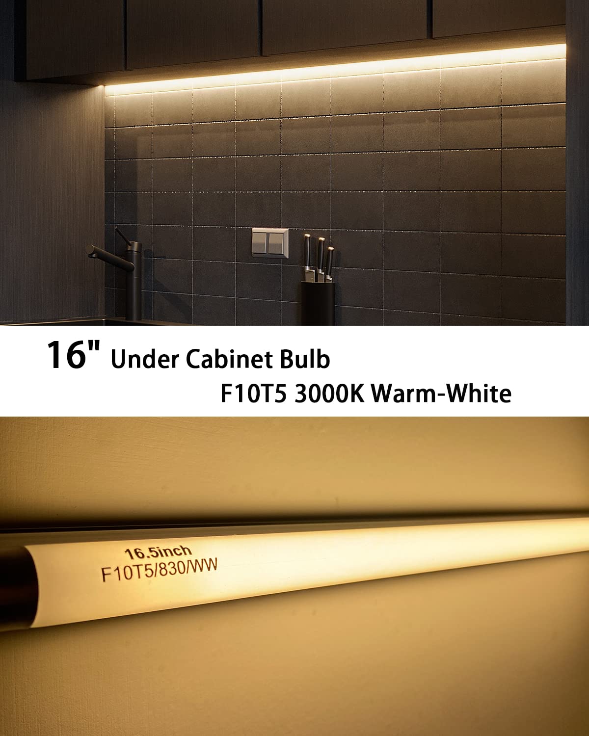 KosunRefill 3 Pack F10T5 830 L Glass Fluorescent Light Bulb 3000K Warm White G5 Bipin Base Replacement