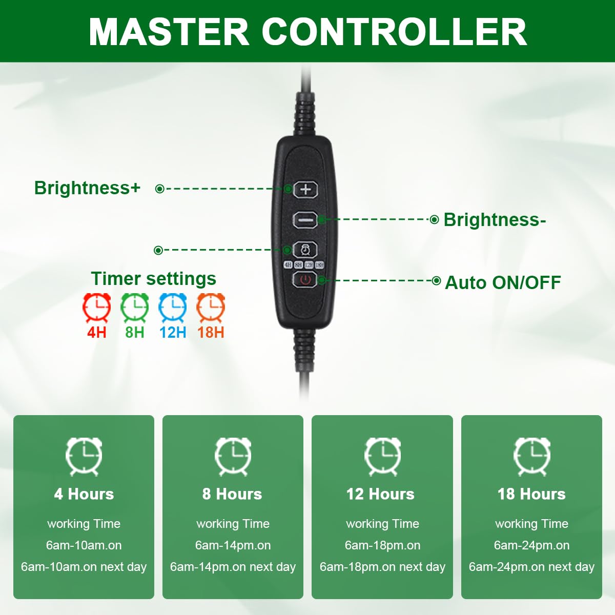 Yeoleh Grow Lights For Indoor Plants, 6000K White Led Full Spectrum Gooseneck Plant Lamp With Dimmable & Height Adjustable For Mini Succulent, Desktop Plants, Auto Timer 4/8/12/18Hrs