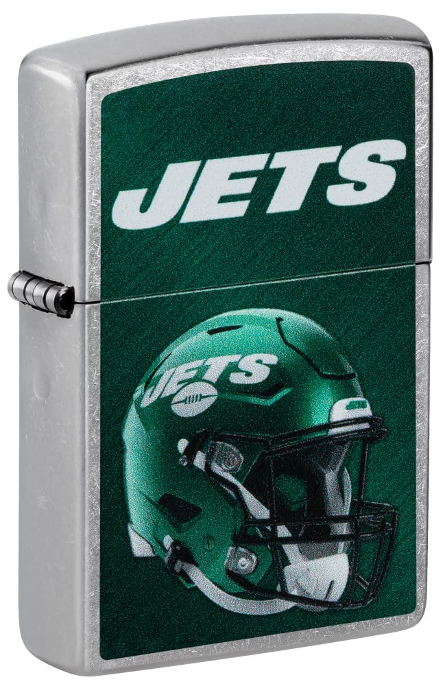 Zippo Nfl New York Jets Helmet Street Chrome Pocket Lighter