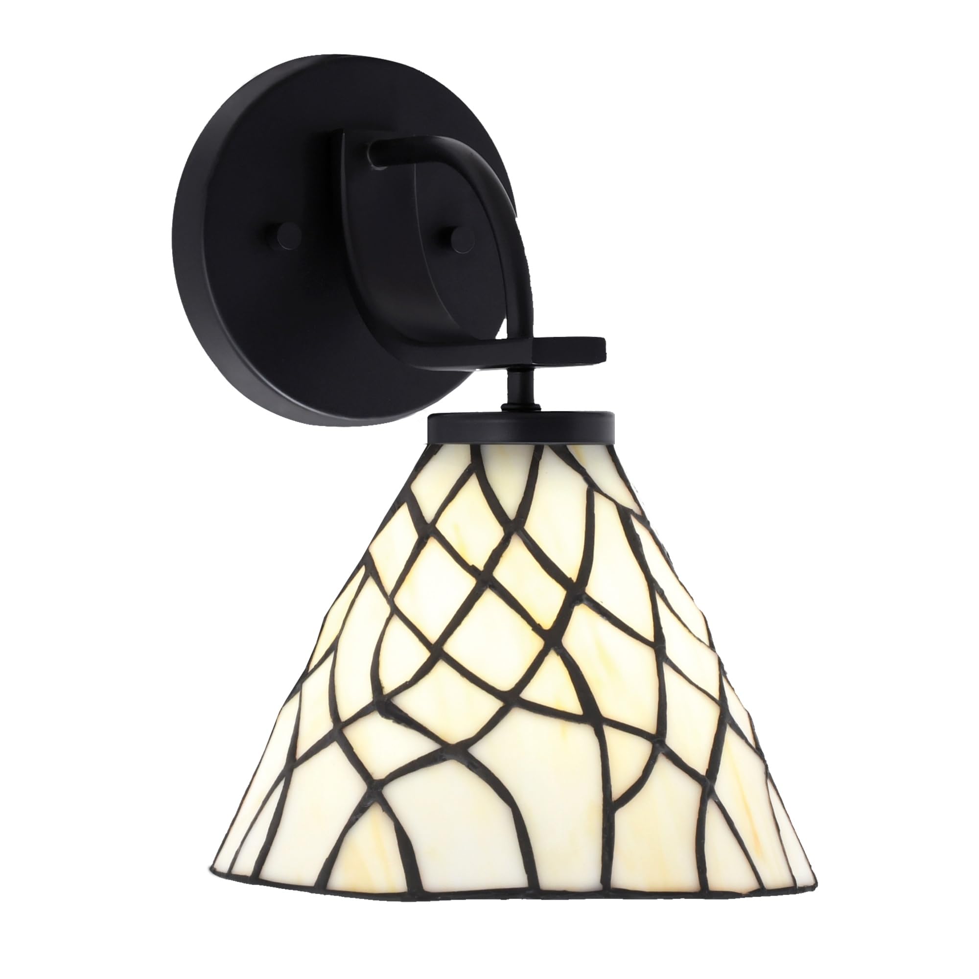 Cavella 1 Light Wall Sconce Shown In Matte Black Finish With 7" Sandhill Art Glass