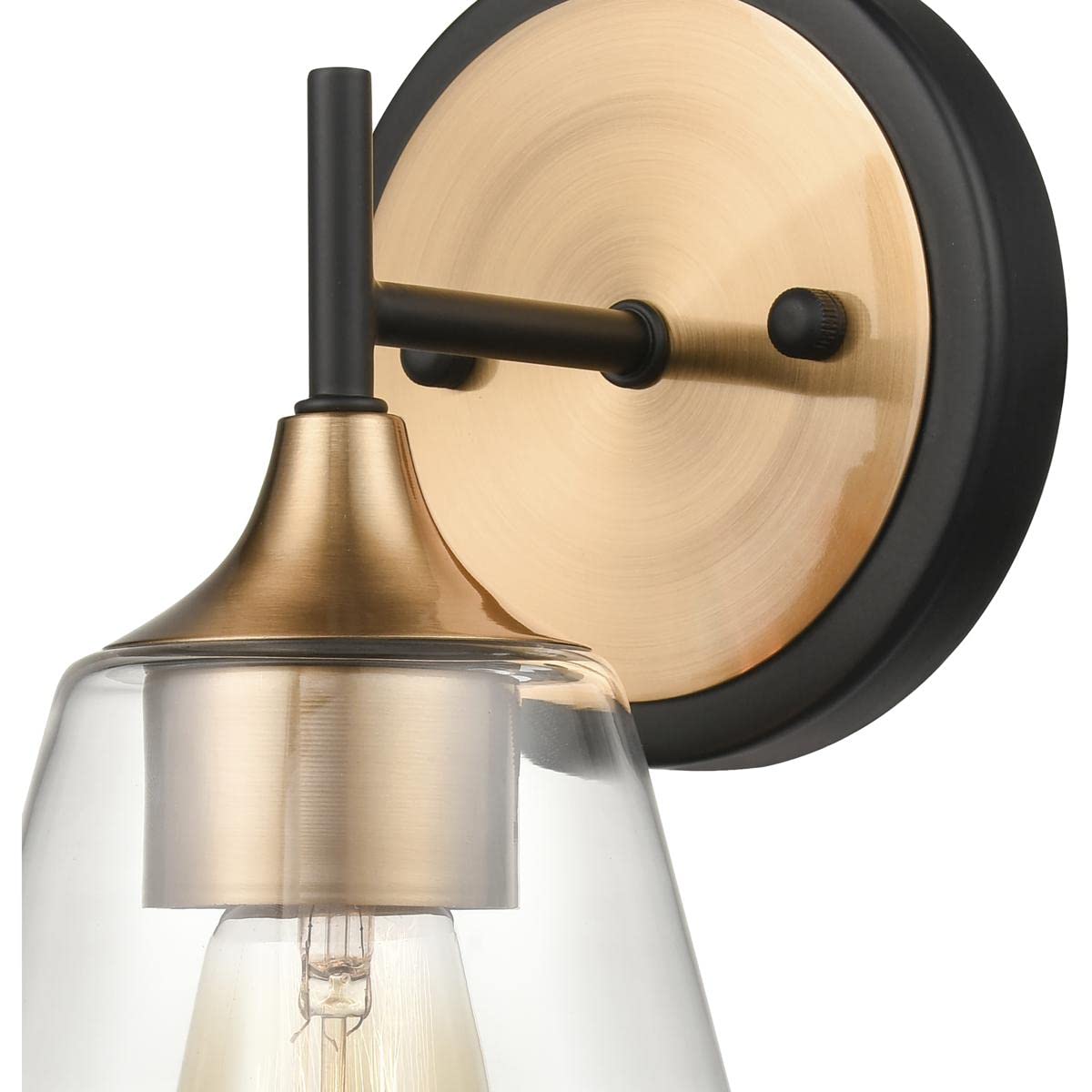Elk Home Villette 1-Light Vanity Light In Satin Brass With Clear Glass - Transitional Style