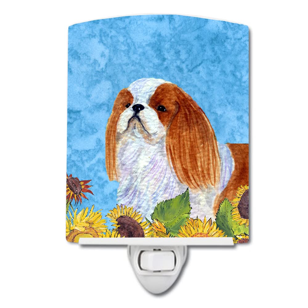 Carolines Treasures Ceramic Night Light, English Toy Spaniel, UL-Certified, 6x4x3 inches, Multicolor, Model SS4140CNL