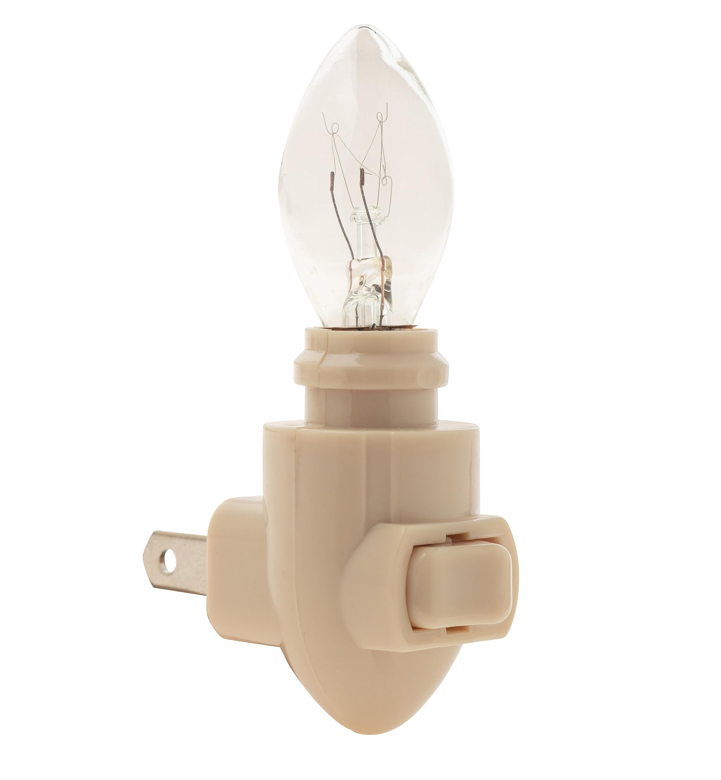 Creative Hobbies Plug In Night Light Module Includes 4 Watt Bulb, Ivory Plastic, Great For Making Your Own Diy Decorative Night Lights, Pack Of 4