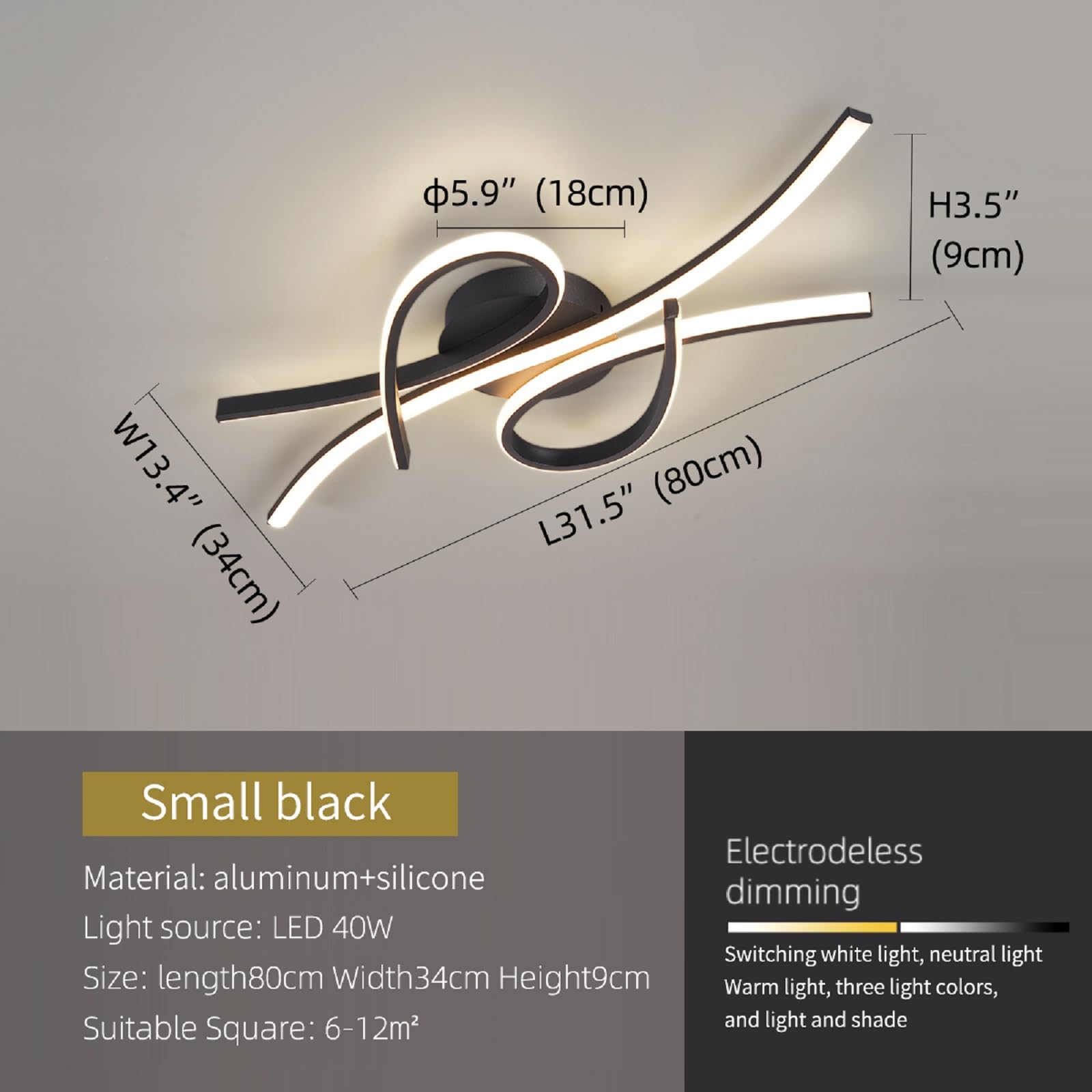 Modern Led Ceiling Light Fixture,40W 2600 Lumen ,Flush Mount Ceiling Chandelier,Ceiling Lamp For Kitchen Bedroom Study Living Ro