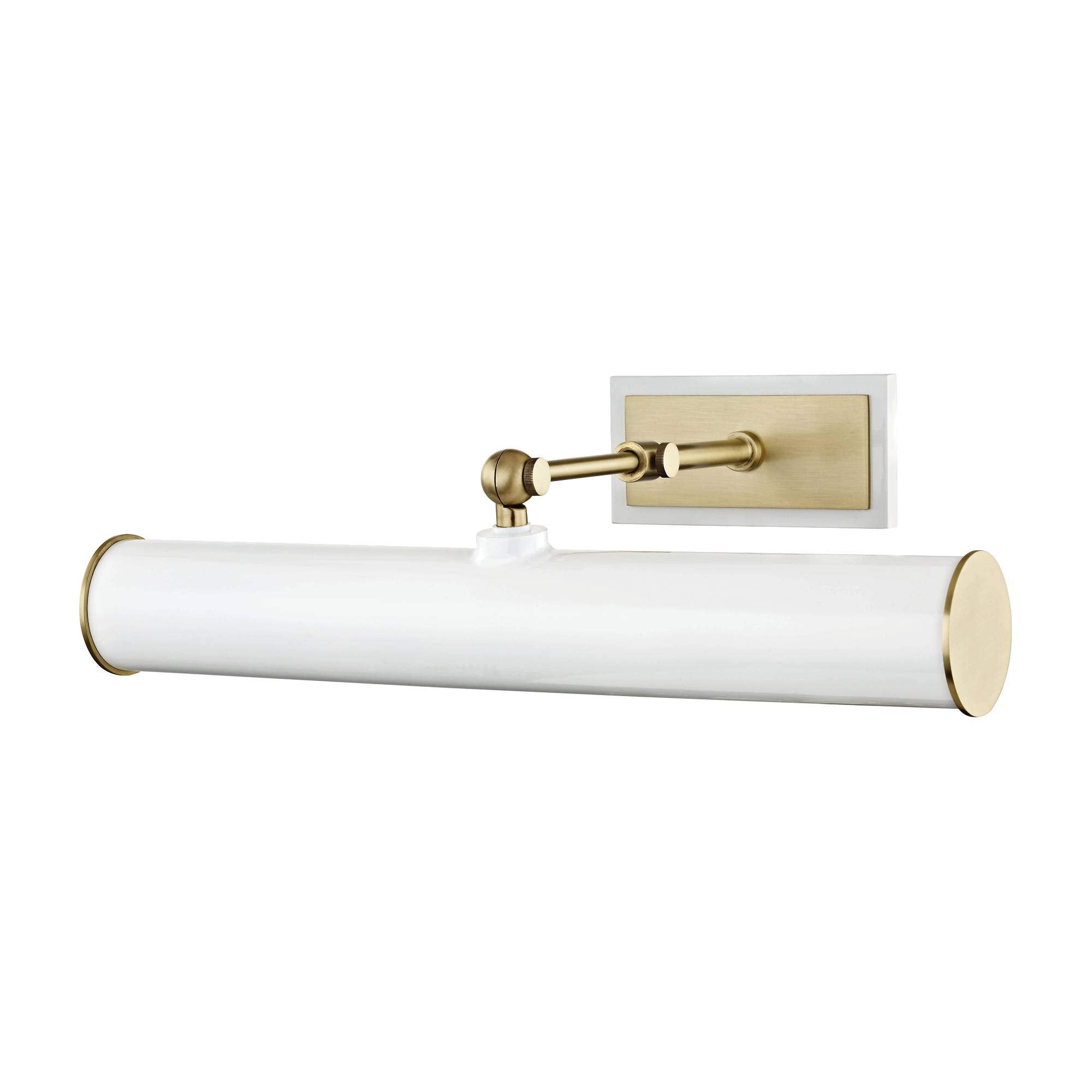 Mitzi HL263202-AGB/WH Holly - 2 Light Picture Light 4.75 inches Tall and 16.25 inches Wide - Aged Brass/Soft Off White