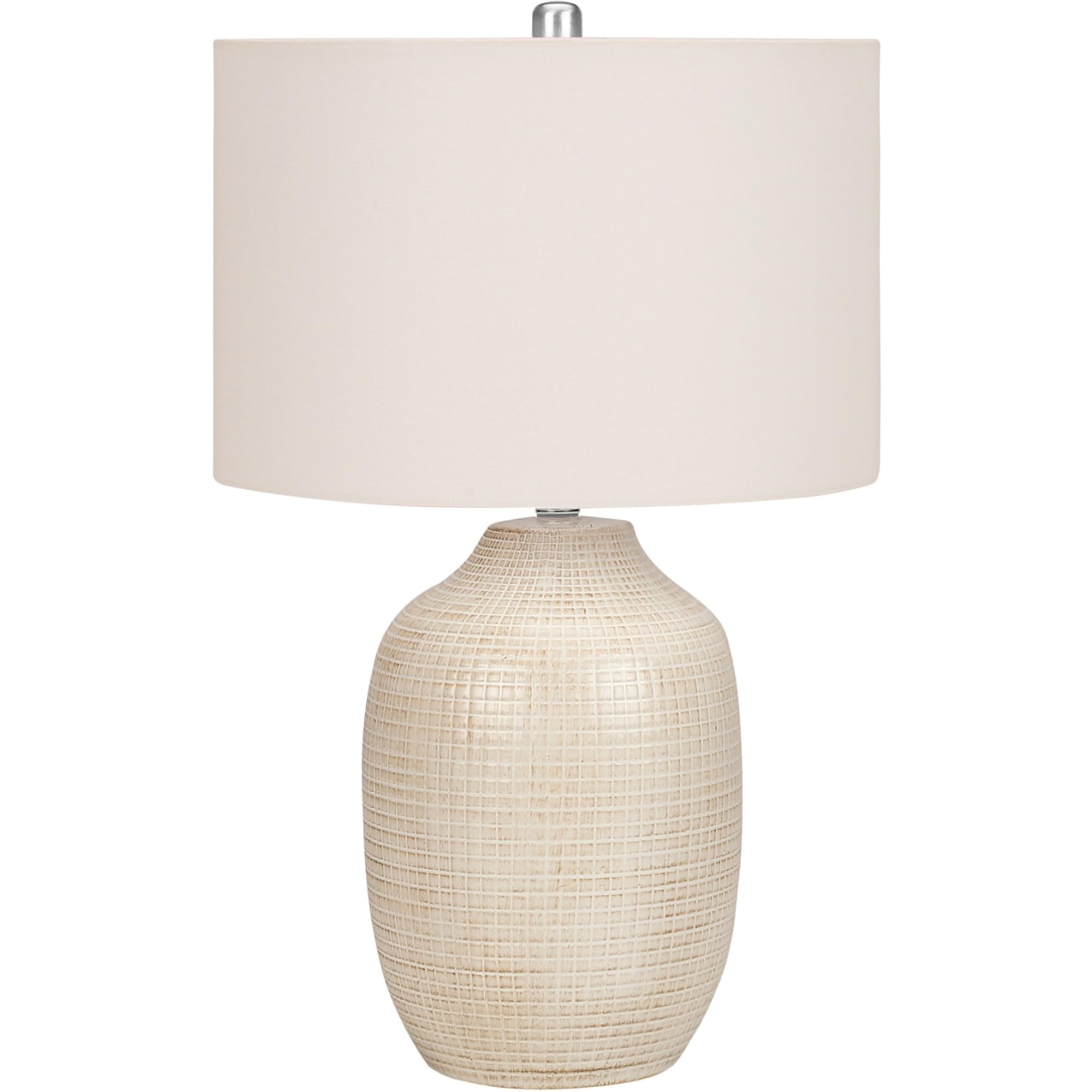 Monarch Specialties 9704 Lightingtable Lamp, Cream Ceramic, Ivory Shade, Contemporary Lighting-26 H Table, 16&quot; L X 16&quot; W X 25.75&quot; H