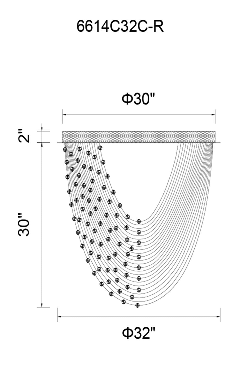 CWI Lighting Wave 13 Light Transitional Metal Flush Mount Light in Chrome