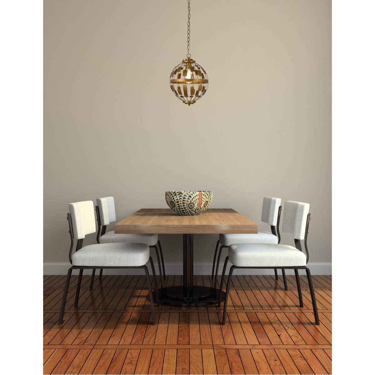 Living District Indoor Modern Home Decorative Bright Ceiling Levante 1 Light Pendant in Brass