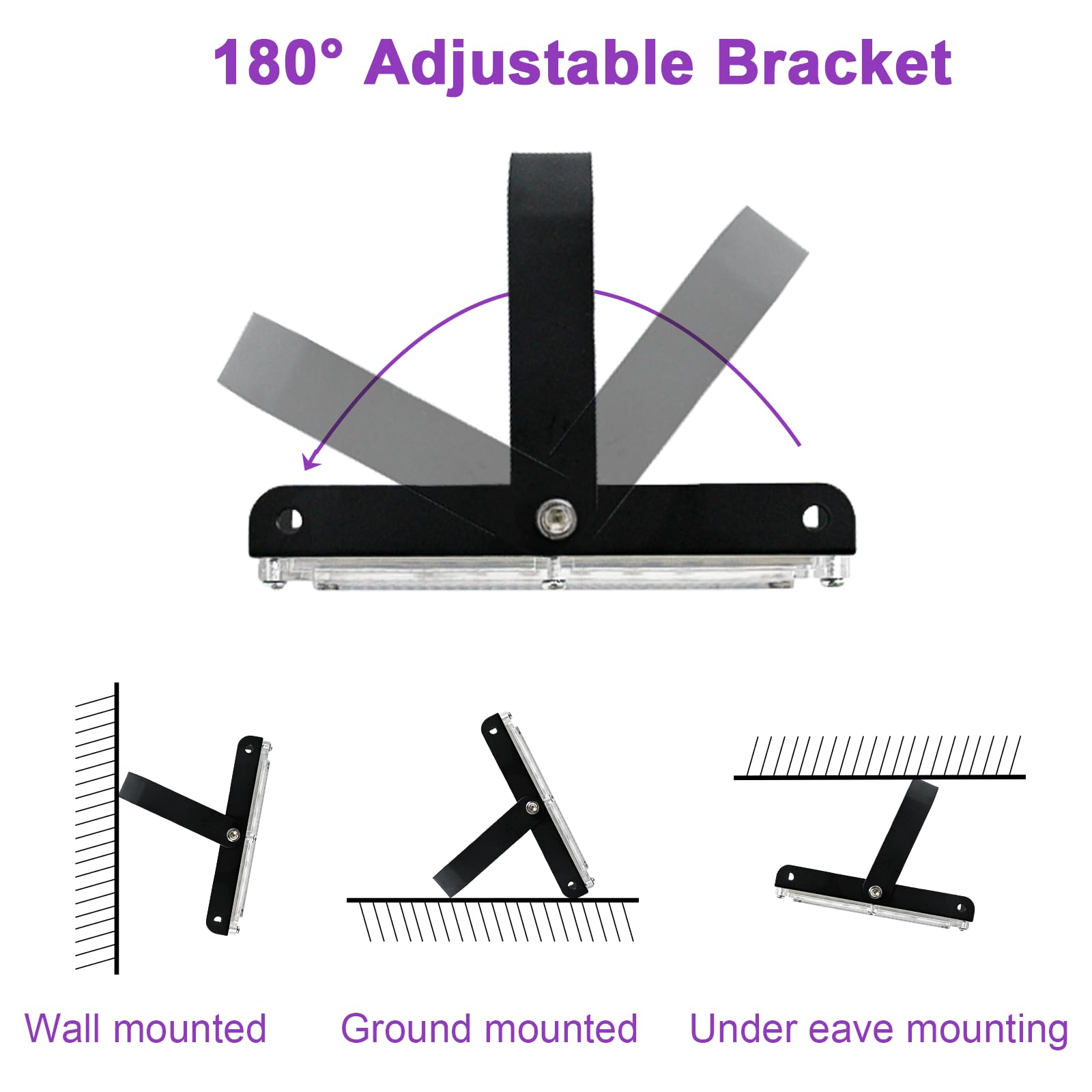 Indmird 300W Black Light Flood Light with Plug & Switch for Parties, Halloween & Stage Lighting - Aluminum, Black