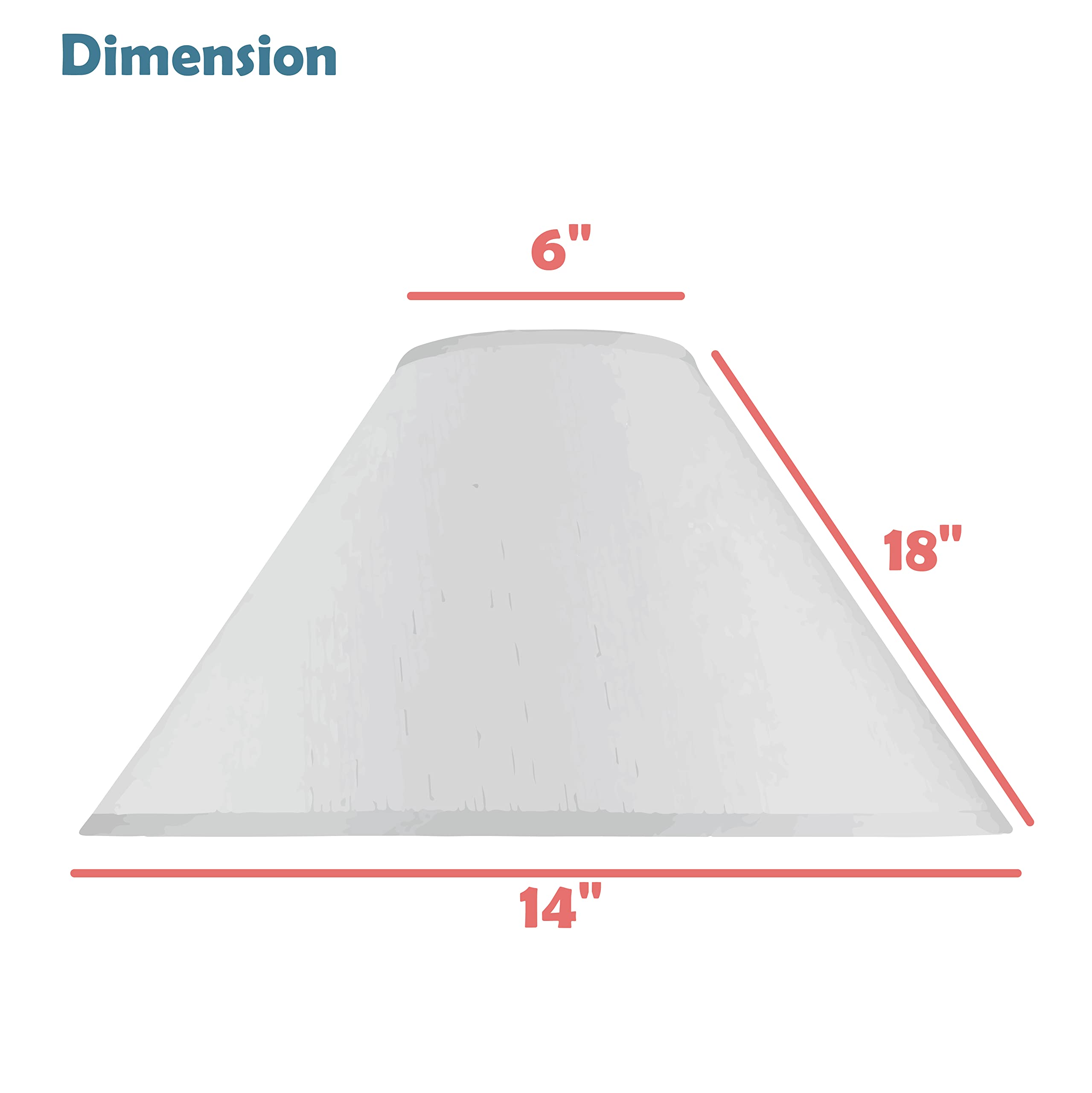 Aspen Creative 33141, Mushroom Pleated Traditional Spider Lamp Shade, Black, 6'' Top X 14'' Bottom X 18'' Slant