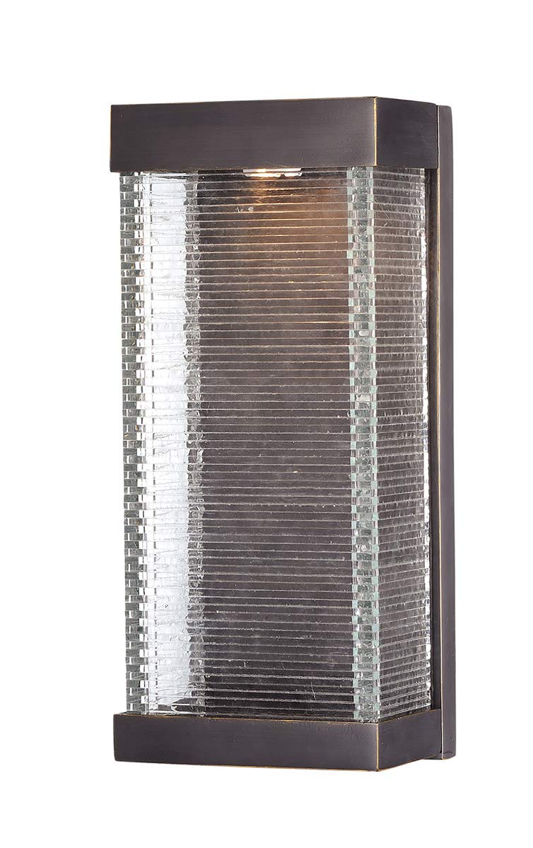 Maxim Stackhouse 12W LED Outdoor Wall Mount Light, 7in Wide x 16in High, Bronze, Model 55226CLBZ, Vivex Material