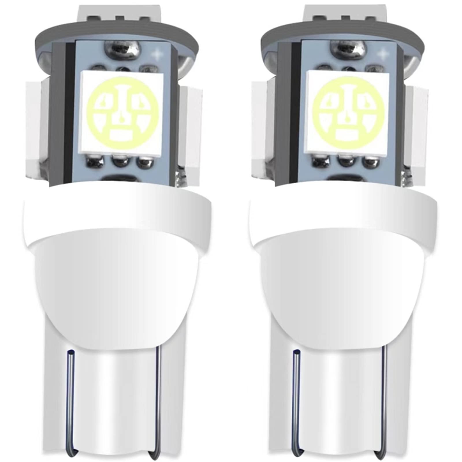 Cusmme 10Pack T10 194 168 Led Light Bulb 158 Pc194 161 W5W 147 Instrument Panel Gauge Cluster Dashboard Automotive Light Bulb Xenon White And Twist Lock Socket