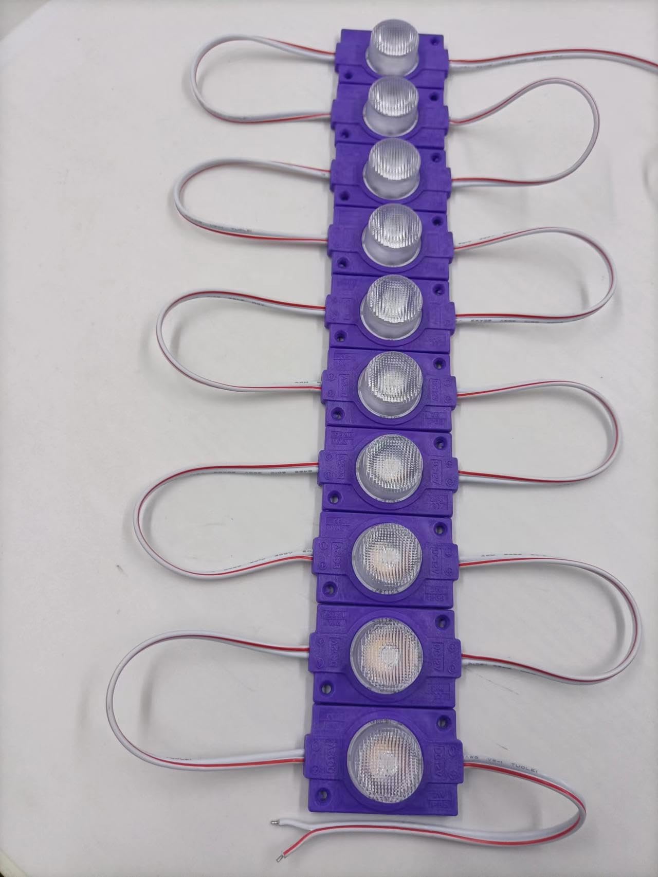 Purple 12V Led Module With Lens 2.0W For Light Box With Tape Adhesive Back (20Pcs Pack)