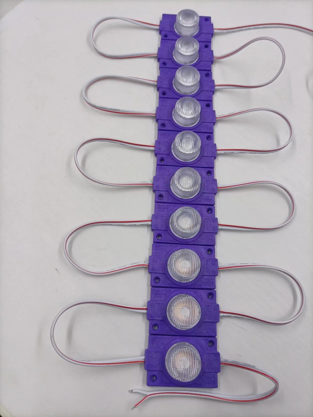 Purple 12V Led Module With Lens 2.0W For Light Box With Tape Adhesive Back (20Pcs Pack)