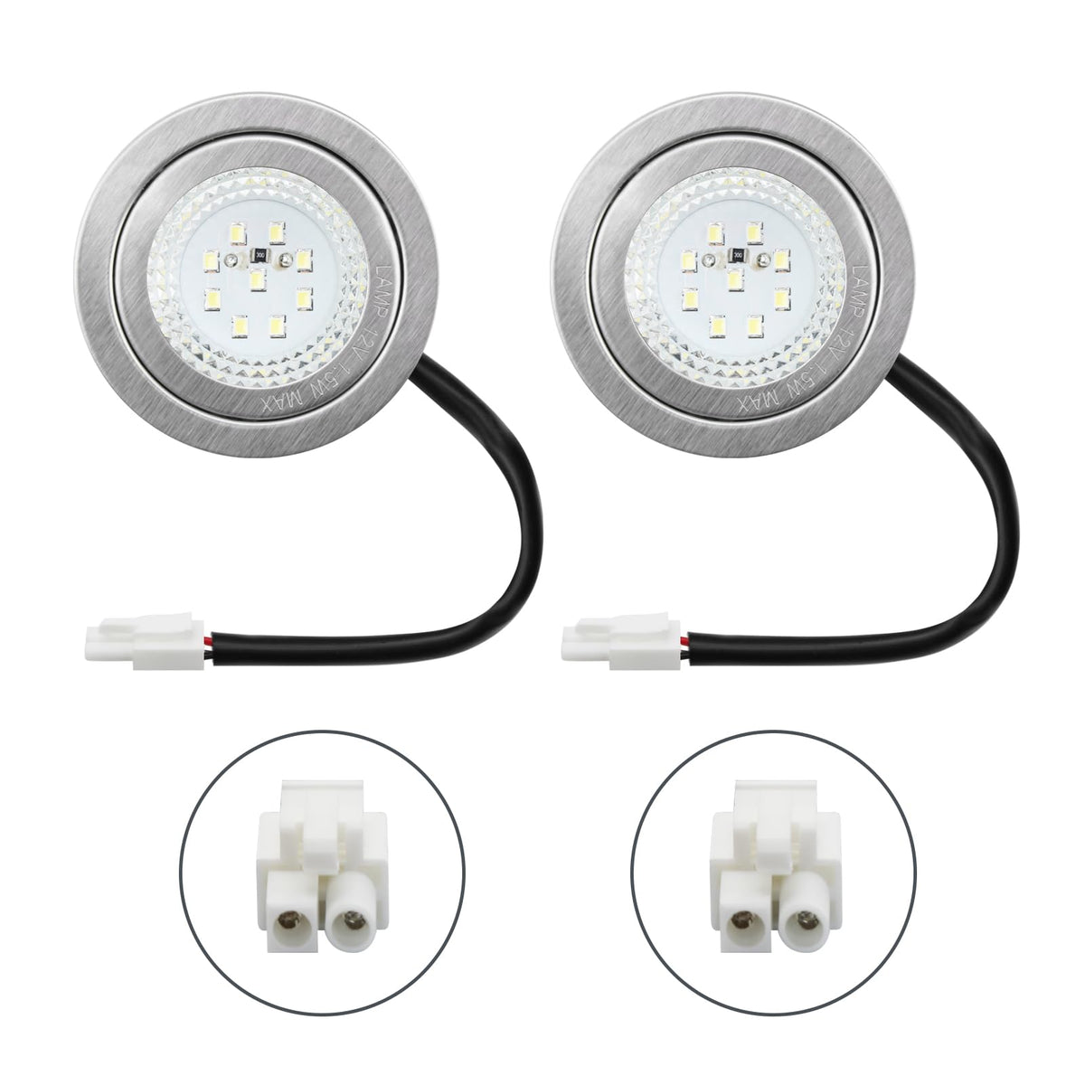 Yenblow 12V Dc 1.5W Range Hood Lights With El Socket, 2Pack Hole Closet Stove Led Light Recessed, Bright White Kitchen Range Hoo