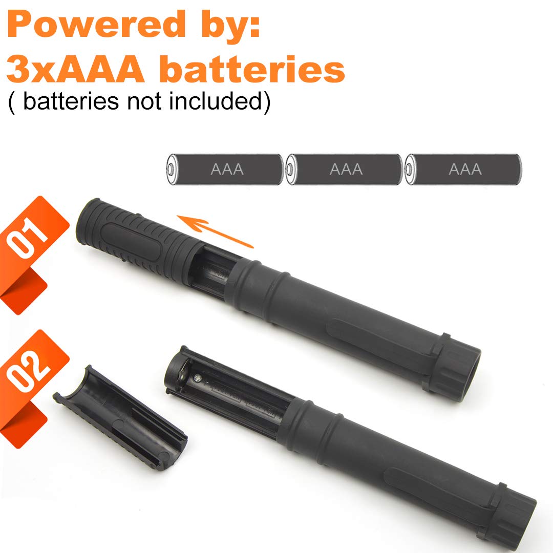WUTL COB LED Work Flashlight, Magnetic Base, Clip, 8 Pack, Plastic, Model Zye-gjpl-21, 8pcs Flashlight