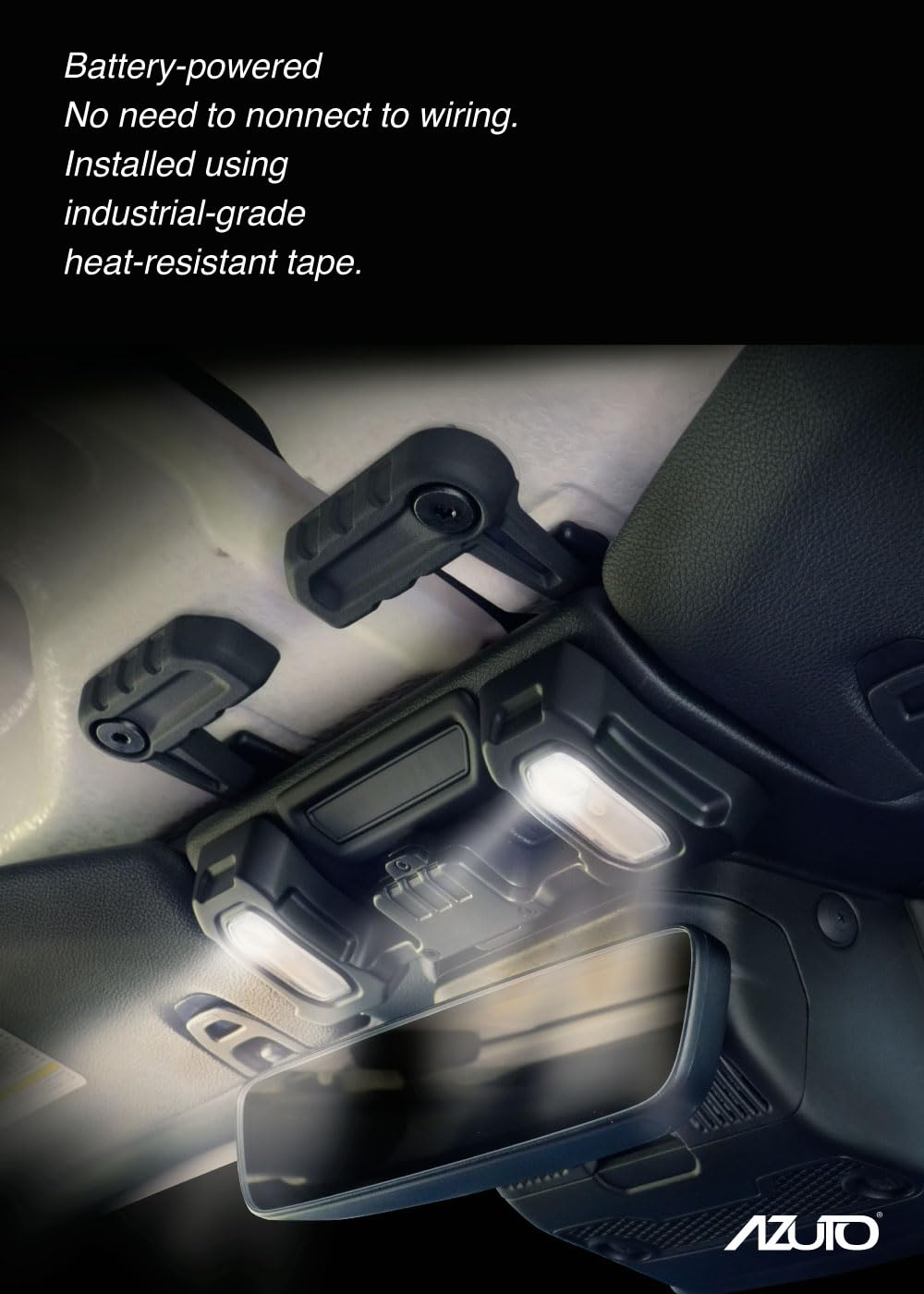 Azuto For Jeep Wrangler Jl Front Seat Led Light Map Light Interior Front Light For Jeep Wrangler Jl/Gladiator (Jt) 2018-2024 Mhg-043