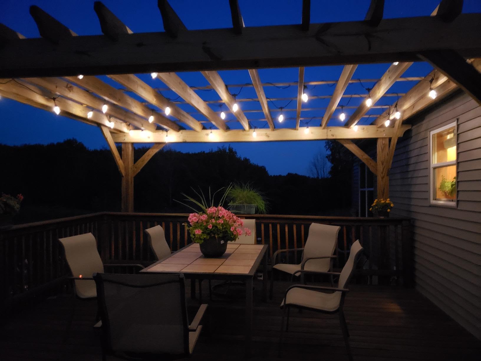 Brightech Ambience Pro Solar String Lights, 27ft, Waterproof, 12 Edison Bulbs, Shatterproof LED, Soft White
