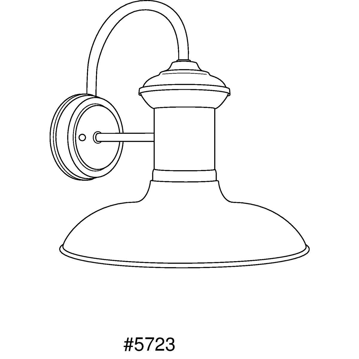 Progress Lighting Brookside Outdoor Light Fixture, 12in Width x 12-3/8in Height, Brown, Model P5723-14, Copper Material