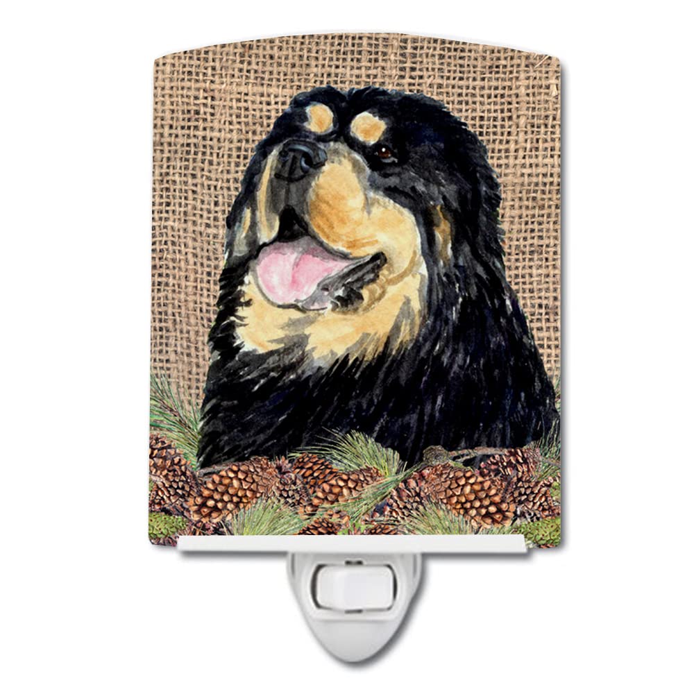 Carolines Treasures Ceramic Night Light, Tibetan Mastiff Design, UL-Certified, 6x4x3in, Multicolor, Model SS4101CNL