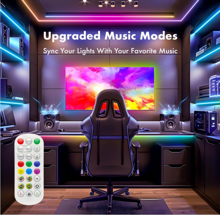 ATHONO LED Strip Lights 32.8ft, Multicolor, Music Sync, Remote App Control, Model YadingLBHC10M