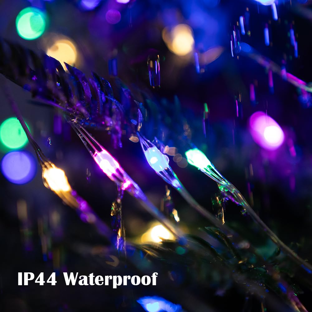 Zeluxdot Fairy Lights Plug In,200Ft 600 Leds Waterproof Led String Lights,Twinkle Light With 8 Modes Remote For Outdoor Indoor C