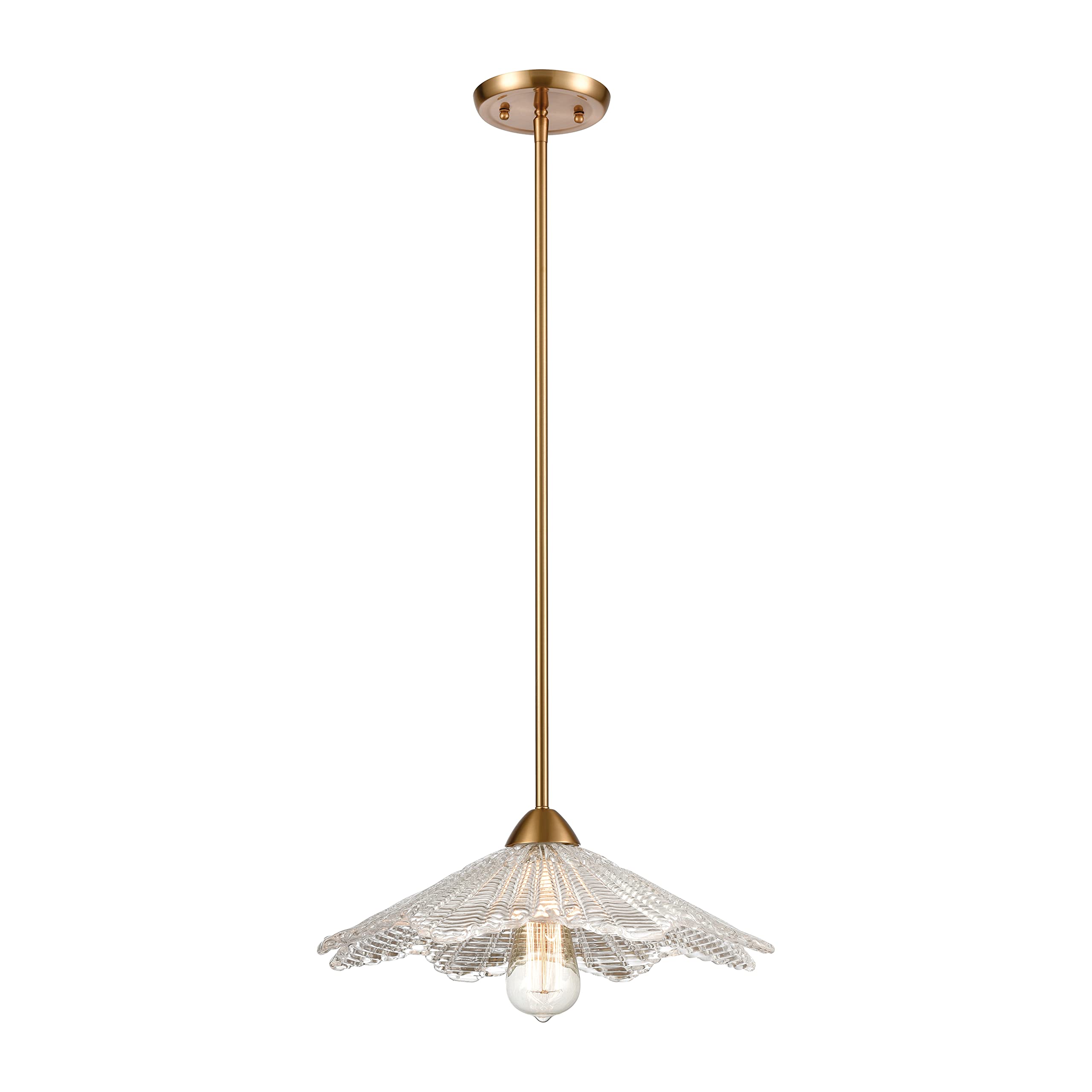 Elk Home Radiance 16'' Wide Satin Brass 1-Light Pendant - Modern Lighting Fixture