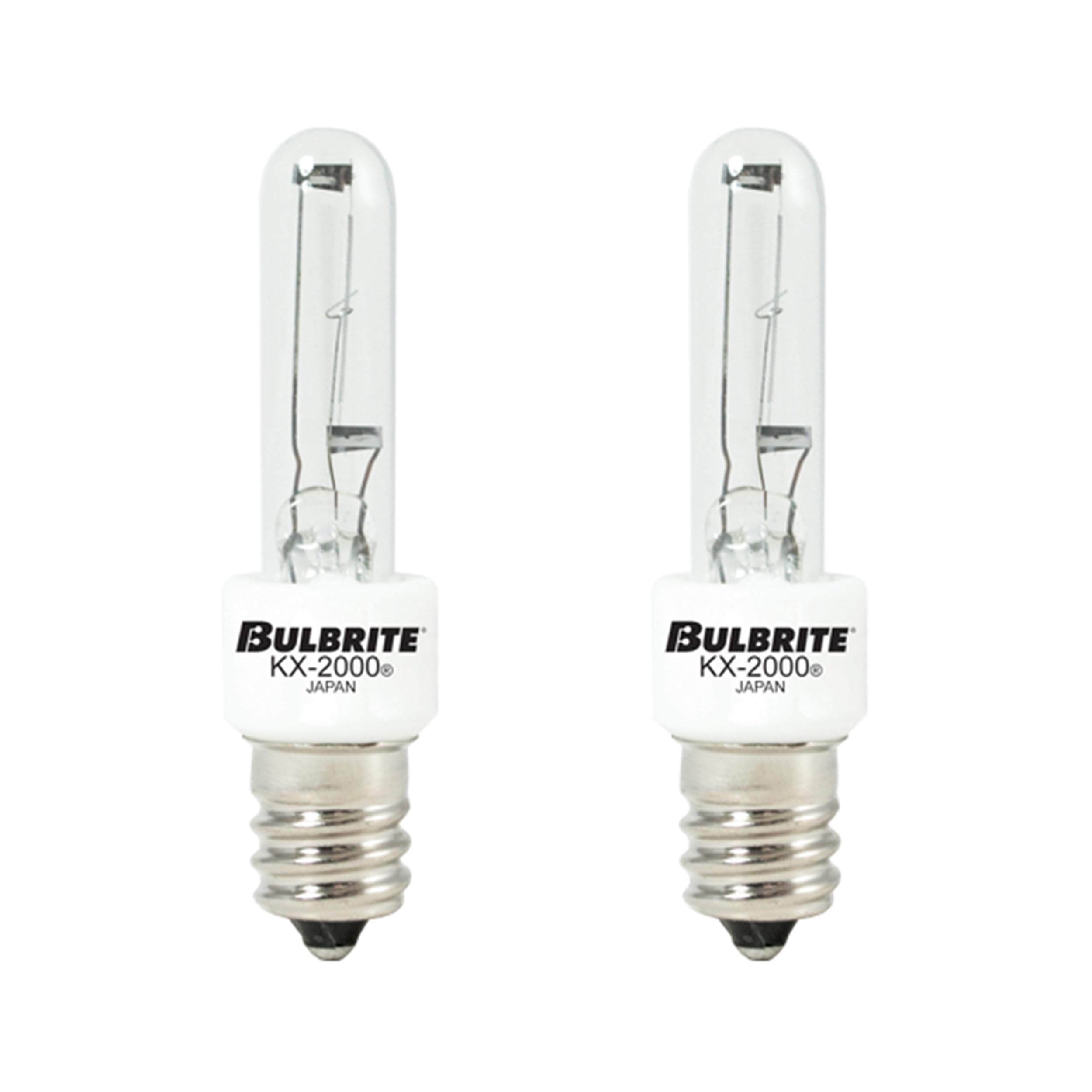 Bulbrite 473060-2PK - 60W - T3 - Candelabra Base - 120V - 2700K - 3 000Hrs - Dimmable - Clear - Krypton/Xenon Bulbs