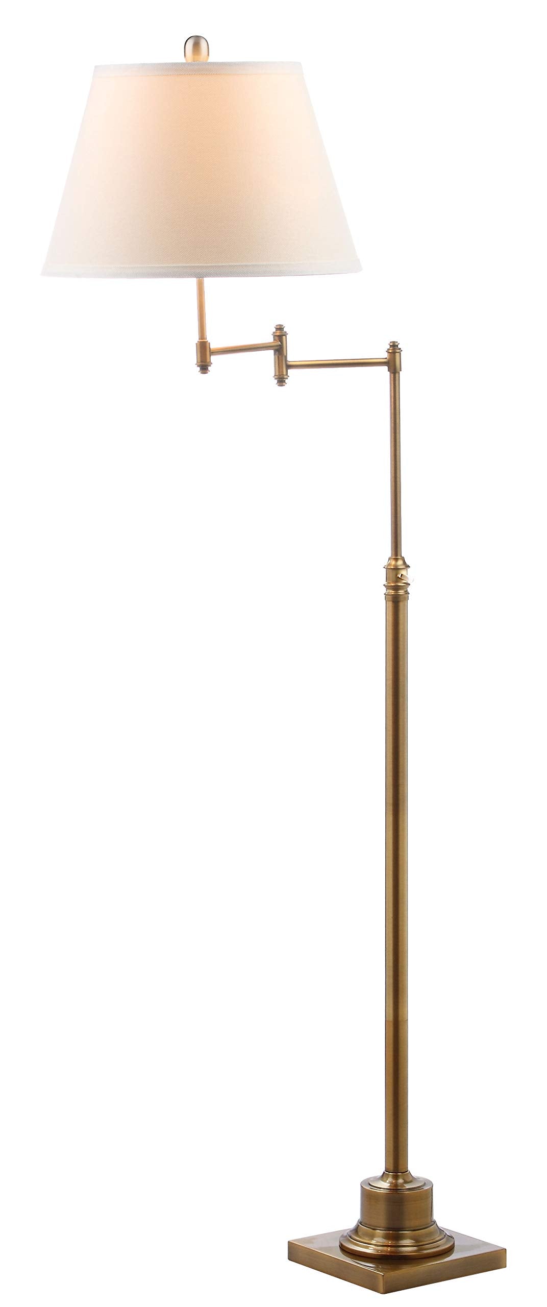 SAFAVIEH Lighting Collection Ingram Swivel Swing Arm Gold 60-inch Living Room Bedroom Home Office Standing Floor Lamp (LED Bulb 