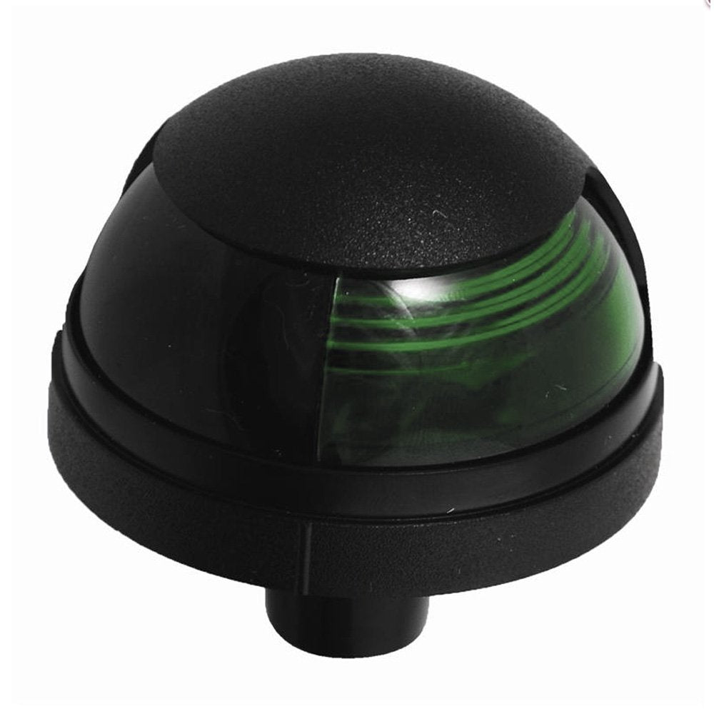 Attwood Black Cover 1-Mile Deck Mount Navigation Bow Light (Starboard/Green Lens)