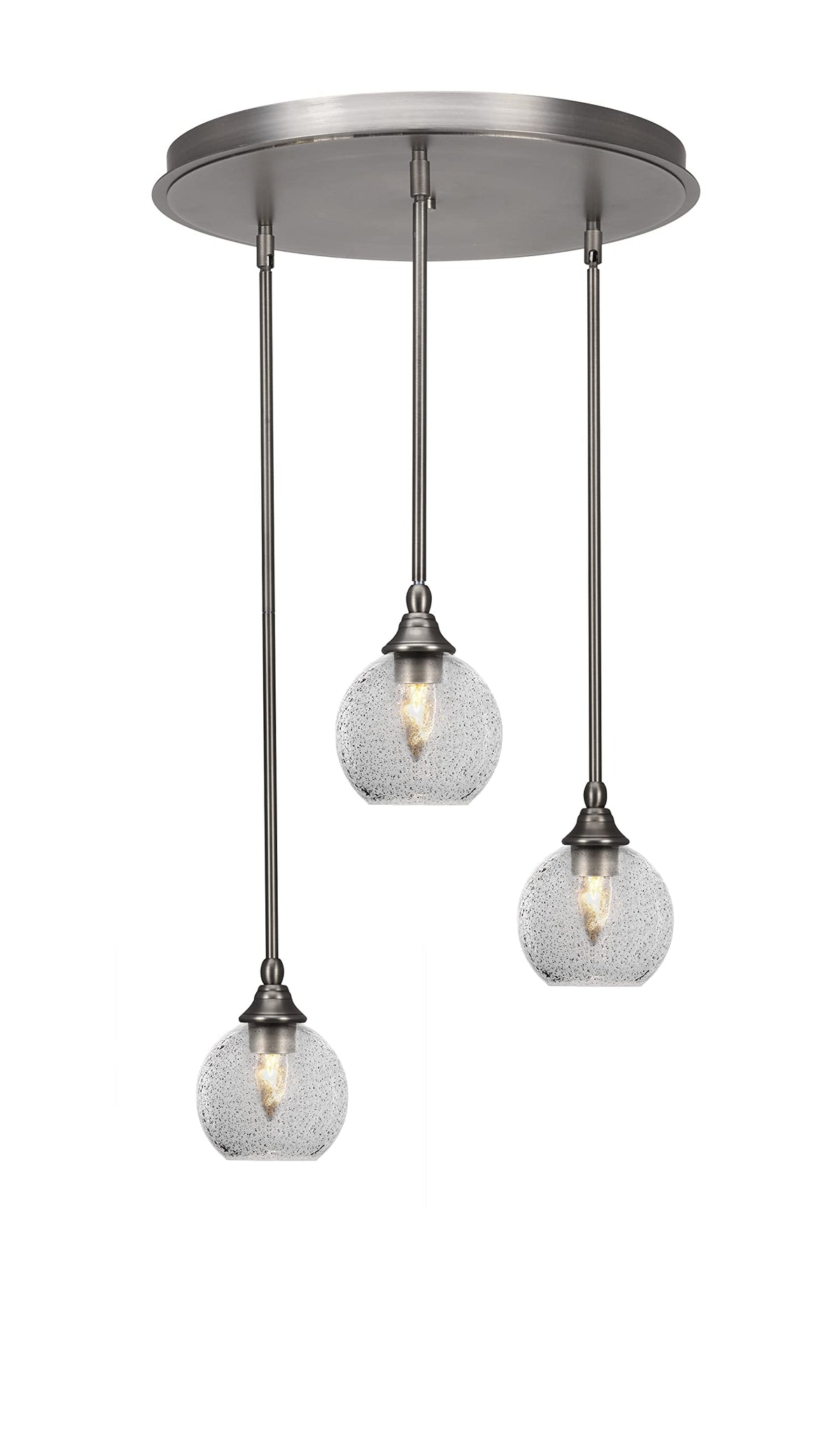 Empire 3 Light Cluster Pendalier in Brushed Nickel Finish (2183-BN-4102)