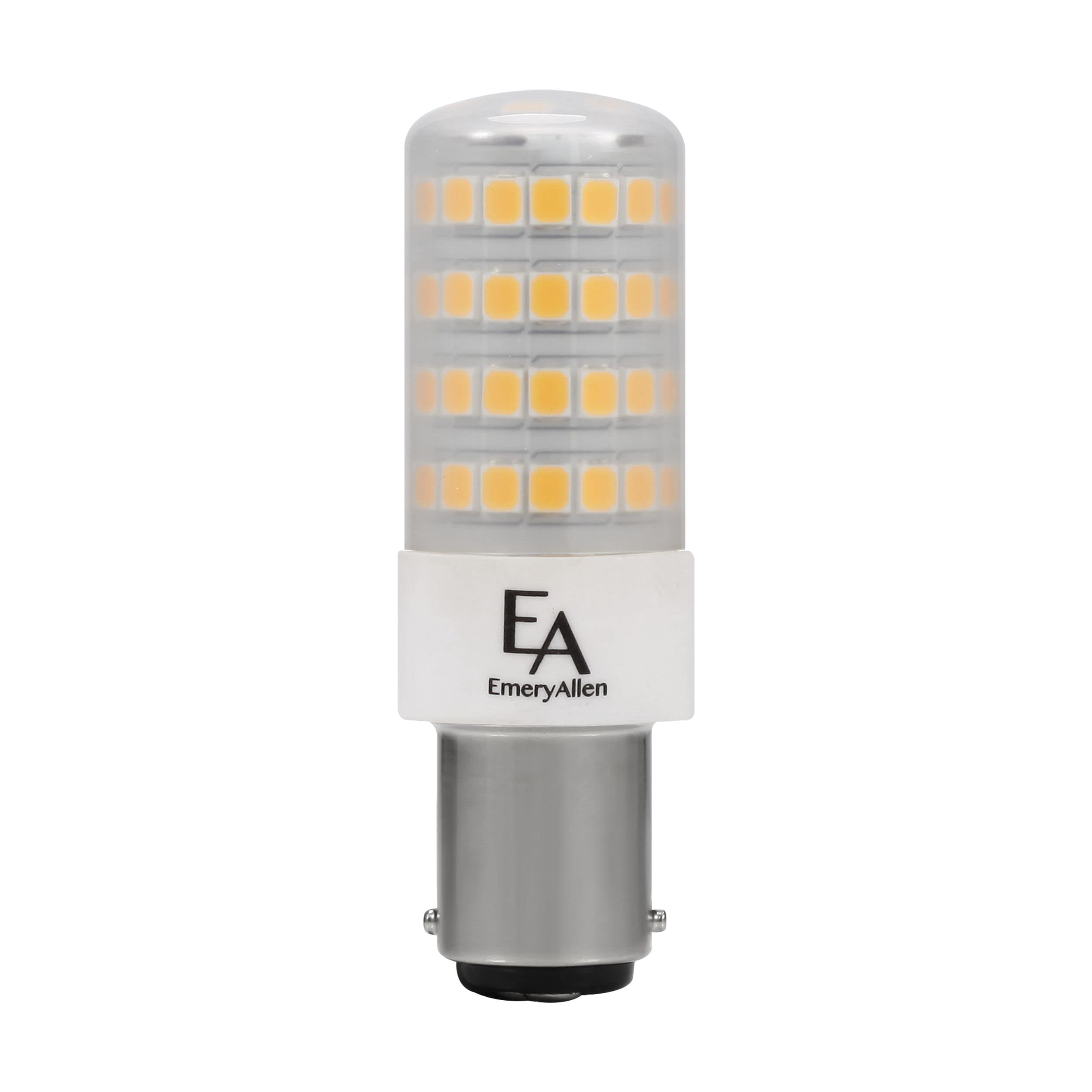 EmeryAllen BA15D Base, 5.0 Watt (60W Equivalent) Dimmable JA8 Compliant LED Light Bulb |100-130V - 550 Lumens |3000K | 1 Pcs