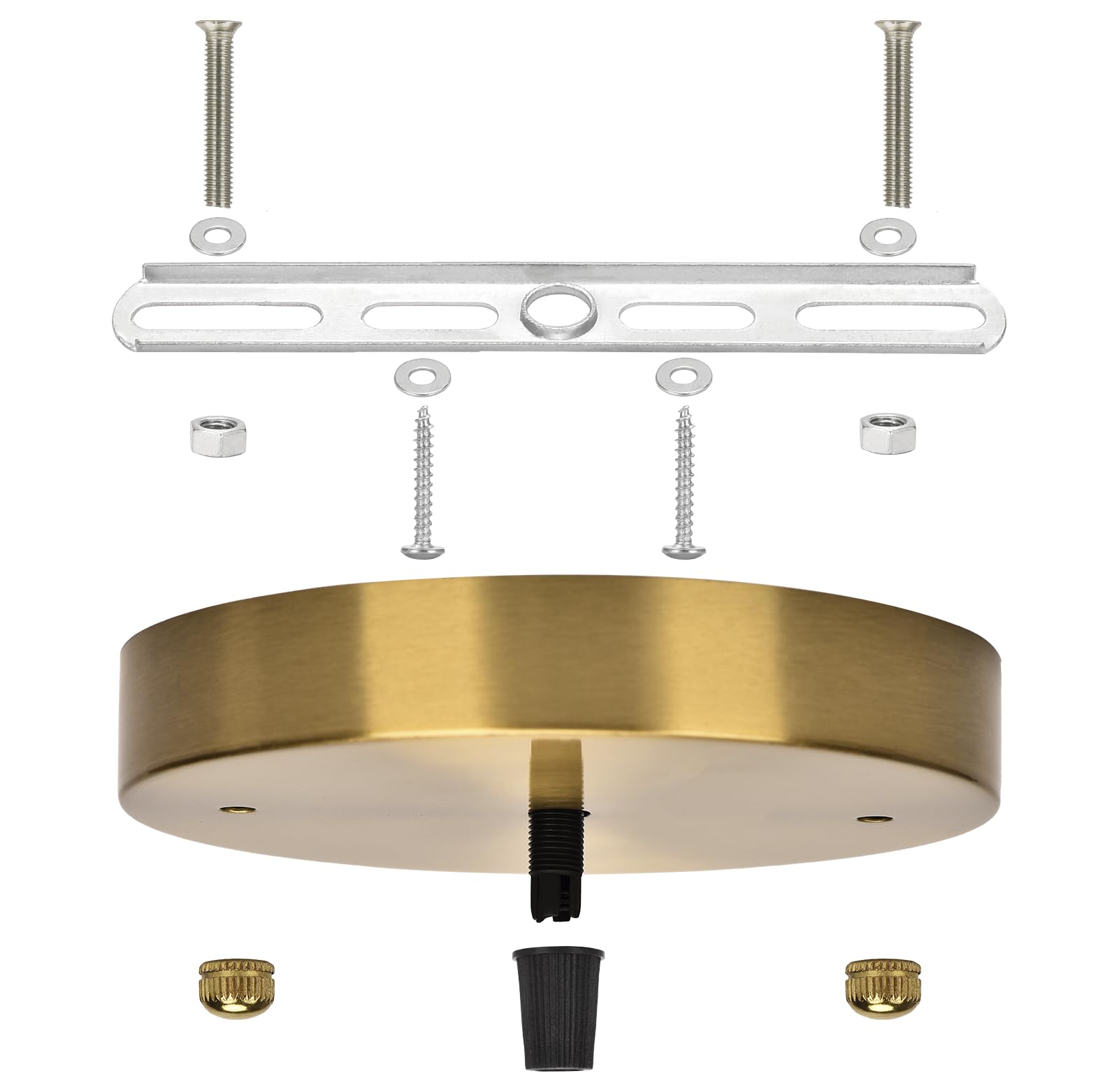 Sangle Sopffy Pendant Light Canopy Kit  5.8 Inches Ceiling Lighting Canopy Kit With All Mounting Hardware Modern Chandelier Ceiling Plate Cover For Pendant Lighting Fixtures (Brass  5.8 Inch)