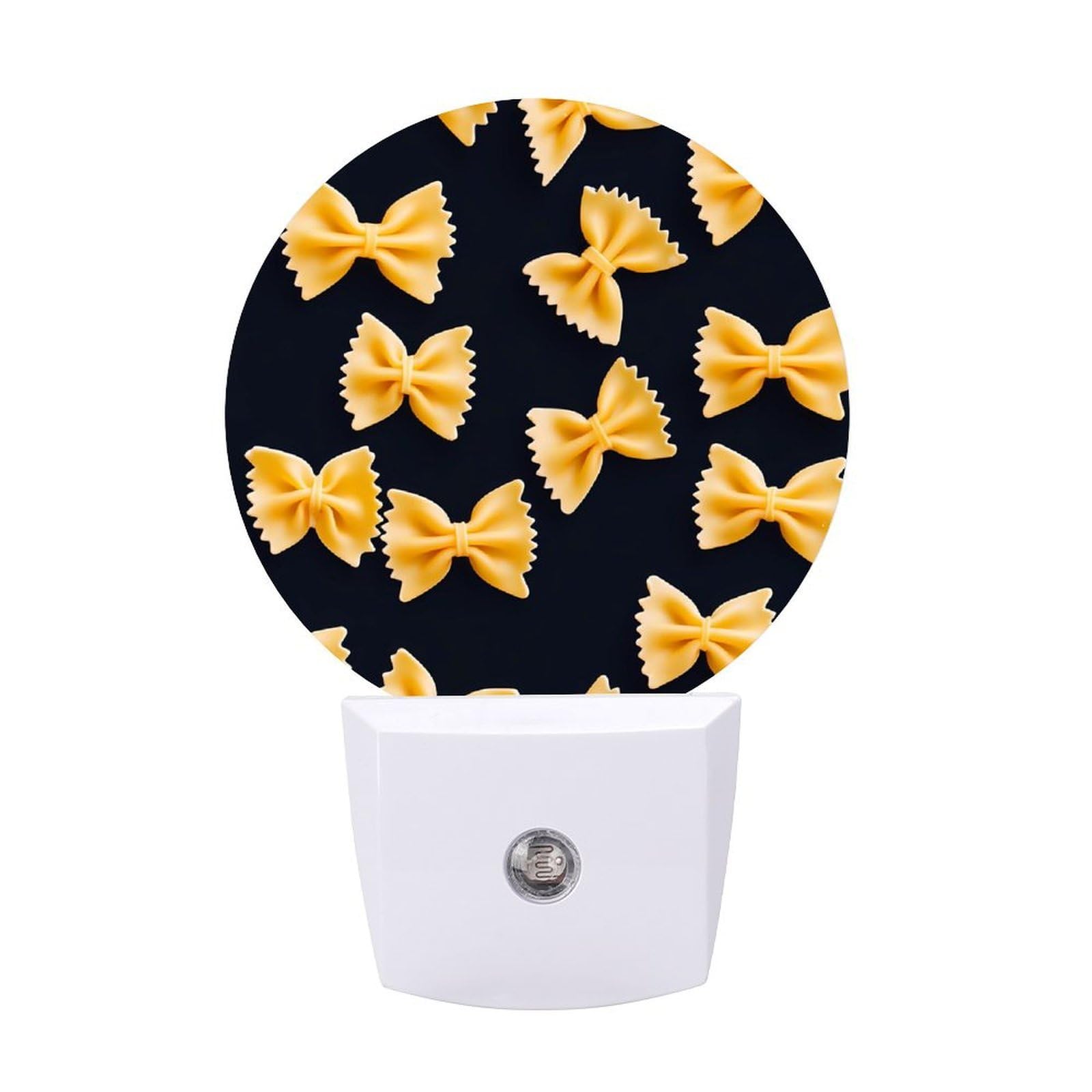 Bow Tie Pasta Cute Night Light Lamp Dusk to Dawn Sensor Decorative for Bedroom Hallway Bathroom