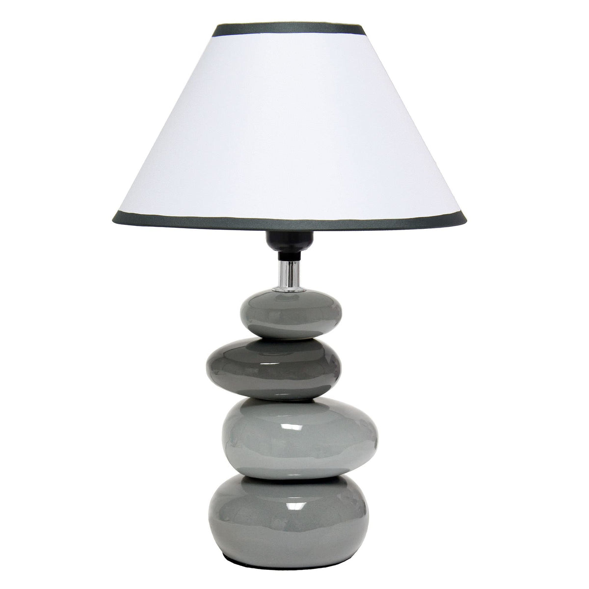 Creekwood Home Priva 14.7&quot; Contemporary Ceramic Stacking Stones Table Desk Lamp