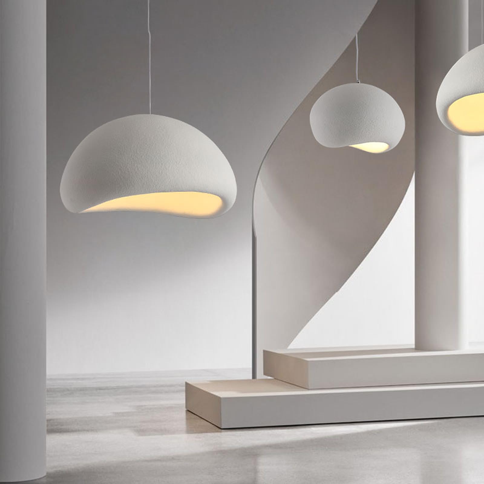 Jaymp 60Cm Modern Pendant Light For Dining Room Kitchen Island Hallway Restaurant Hanging Lamp E26 Base Japanese Wabi-Sabi Style